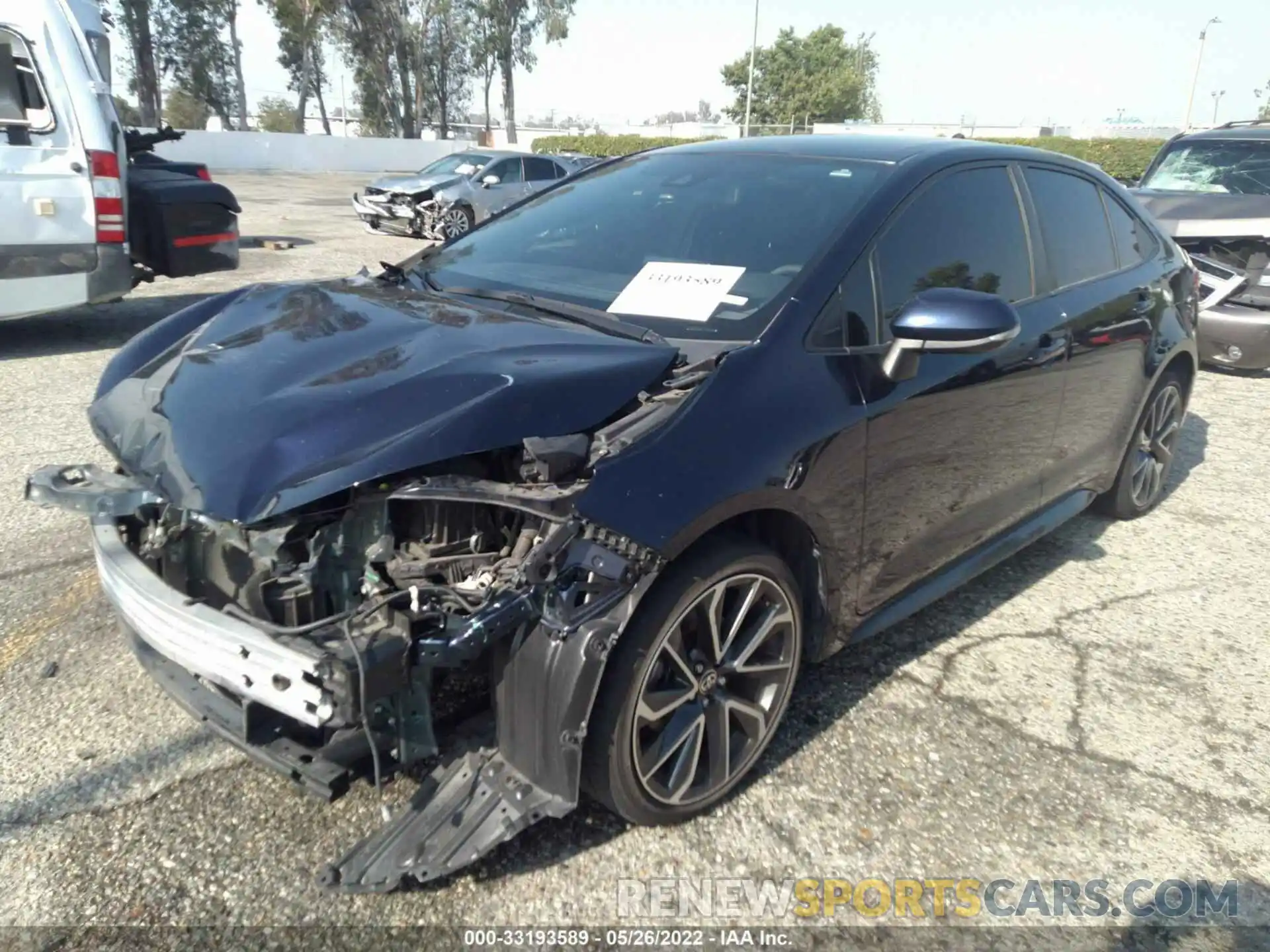 2 Photograph of a damaged car JTDS4RCE4LJ017603 TOYOTA COROLLA 2020