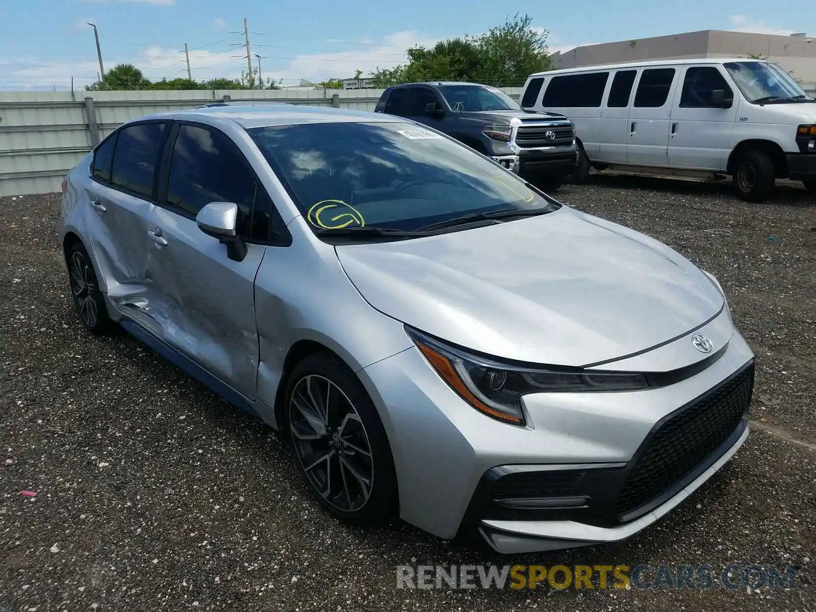 1 Photograph of a damaged car JTDS4RCE4LJ018394 TOYOTA COROLLA 2020