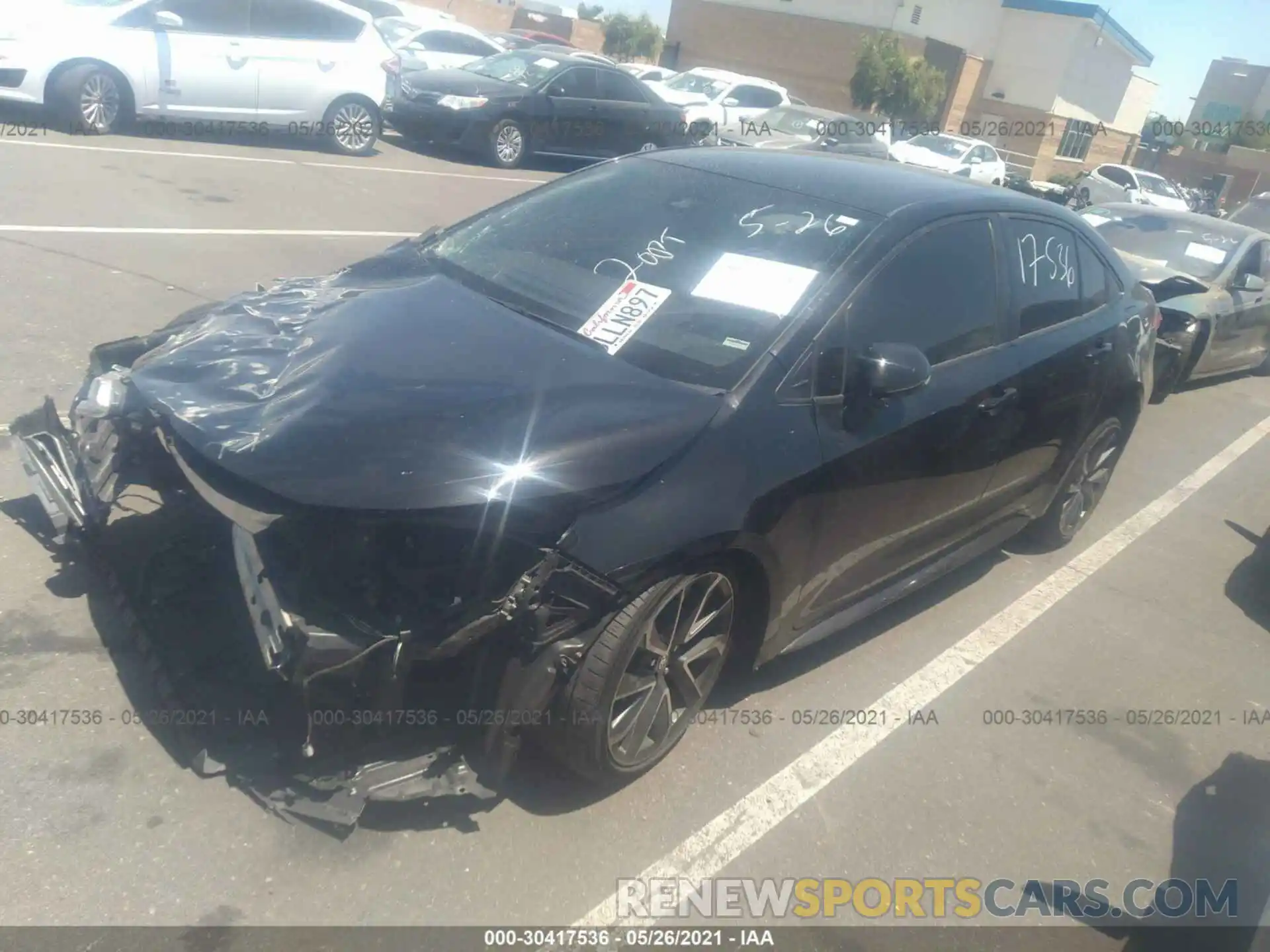 2 Photograph of a damaged car JTDS4RCE4LJ020999 TOYOTA COROLLA 2020