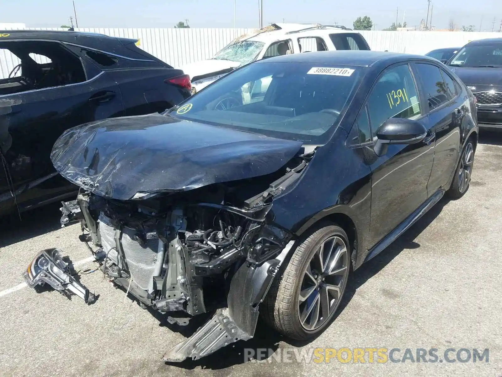 2 Photograph of a damaged car JTDS4RCE4LJ021537 TOYOTA COROLLA 2020