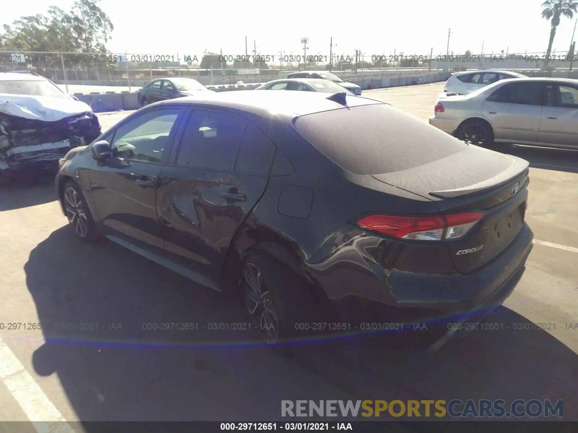 3 Photograph of a damaged car JTDS4RCE4LJ022817 TOYOTA COROLLA 2020