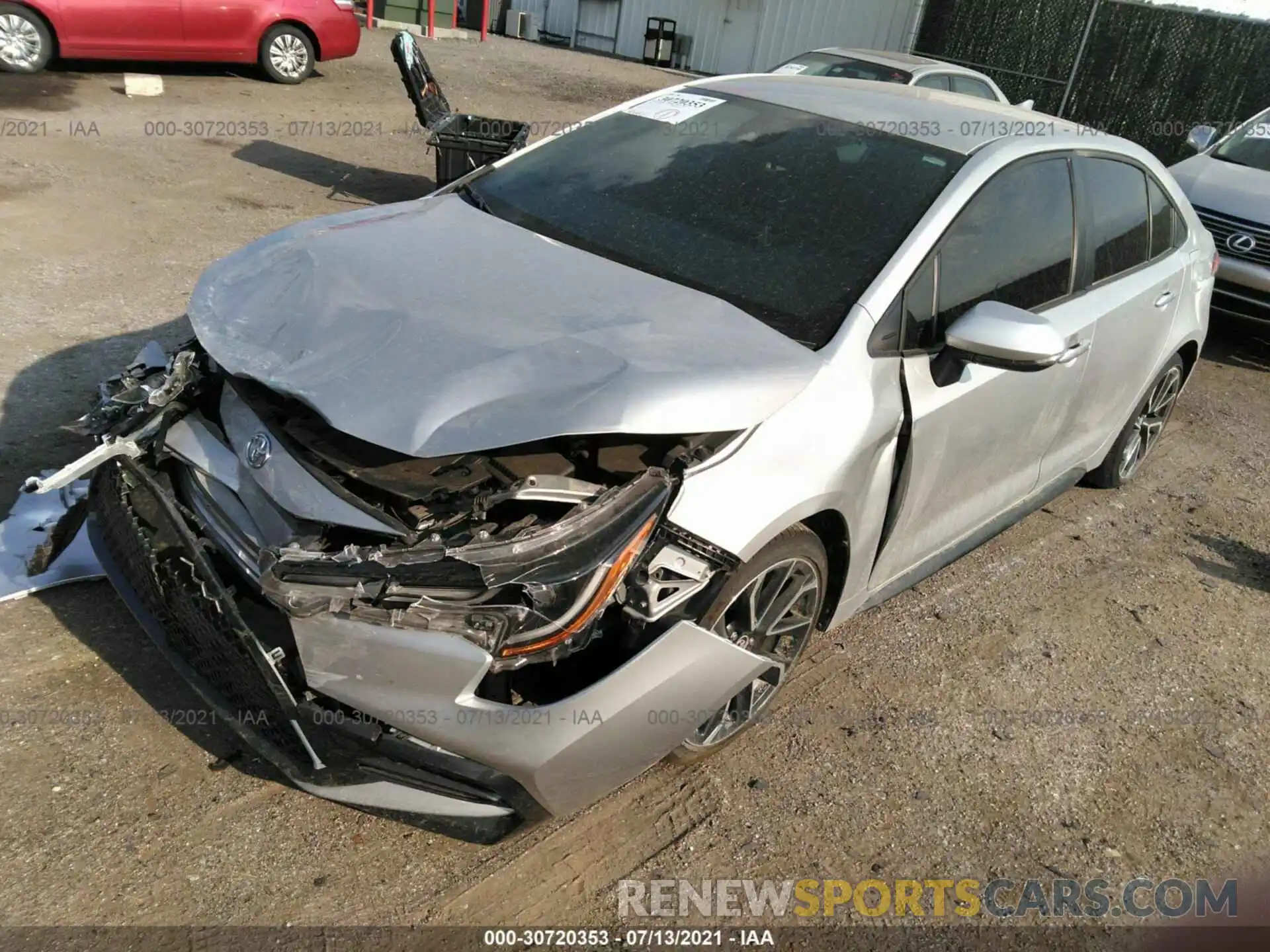 2 Photograph of a damaged car JTDS4RCE4LJ022896 TOYOTA COROLLA 2020