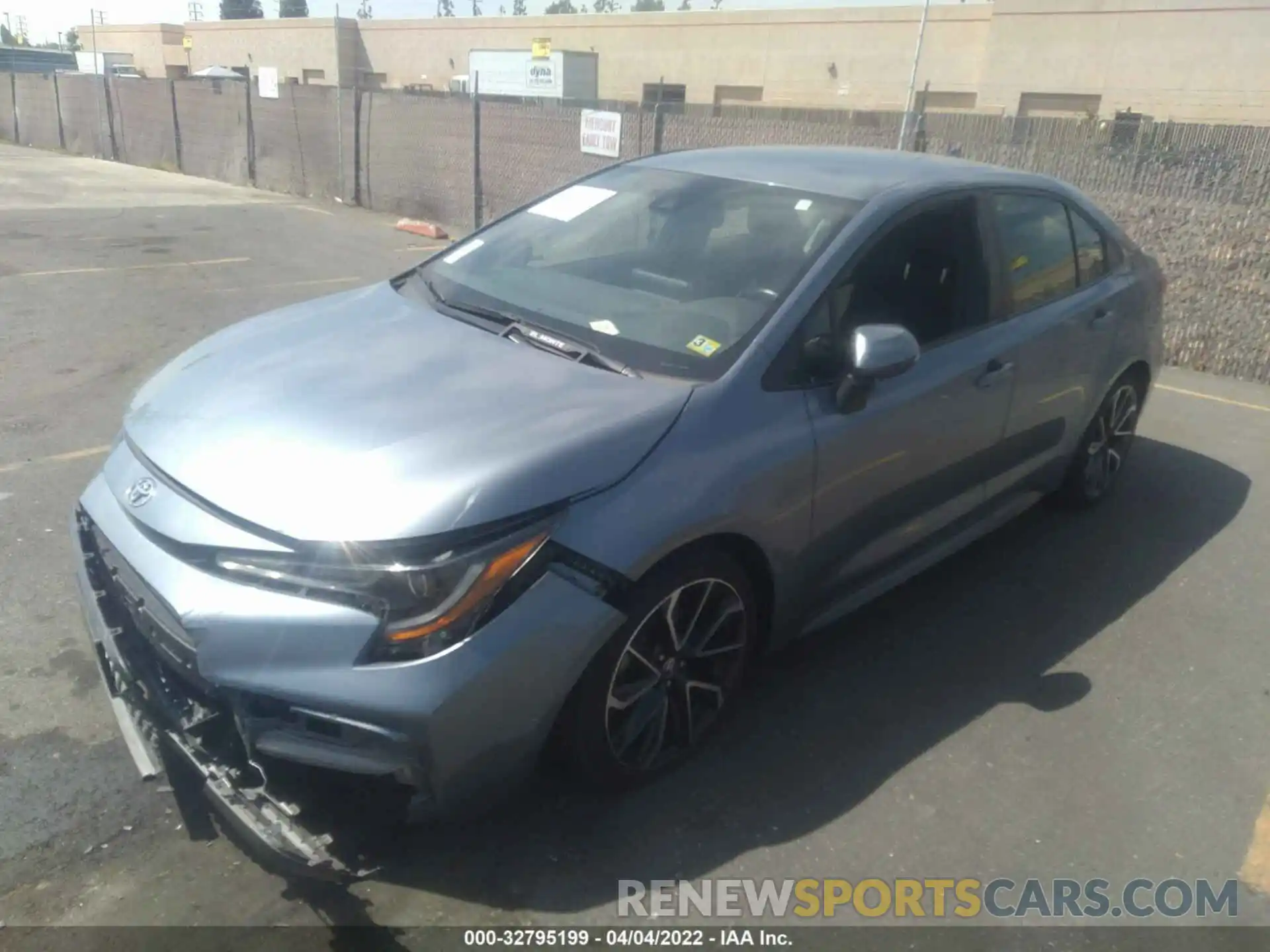 2 Photograph of a damaged car JTDS4RCE4LJ023739 TOYOTA COROLLA 2020