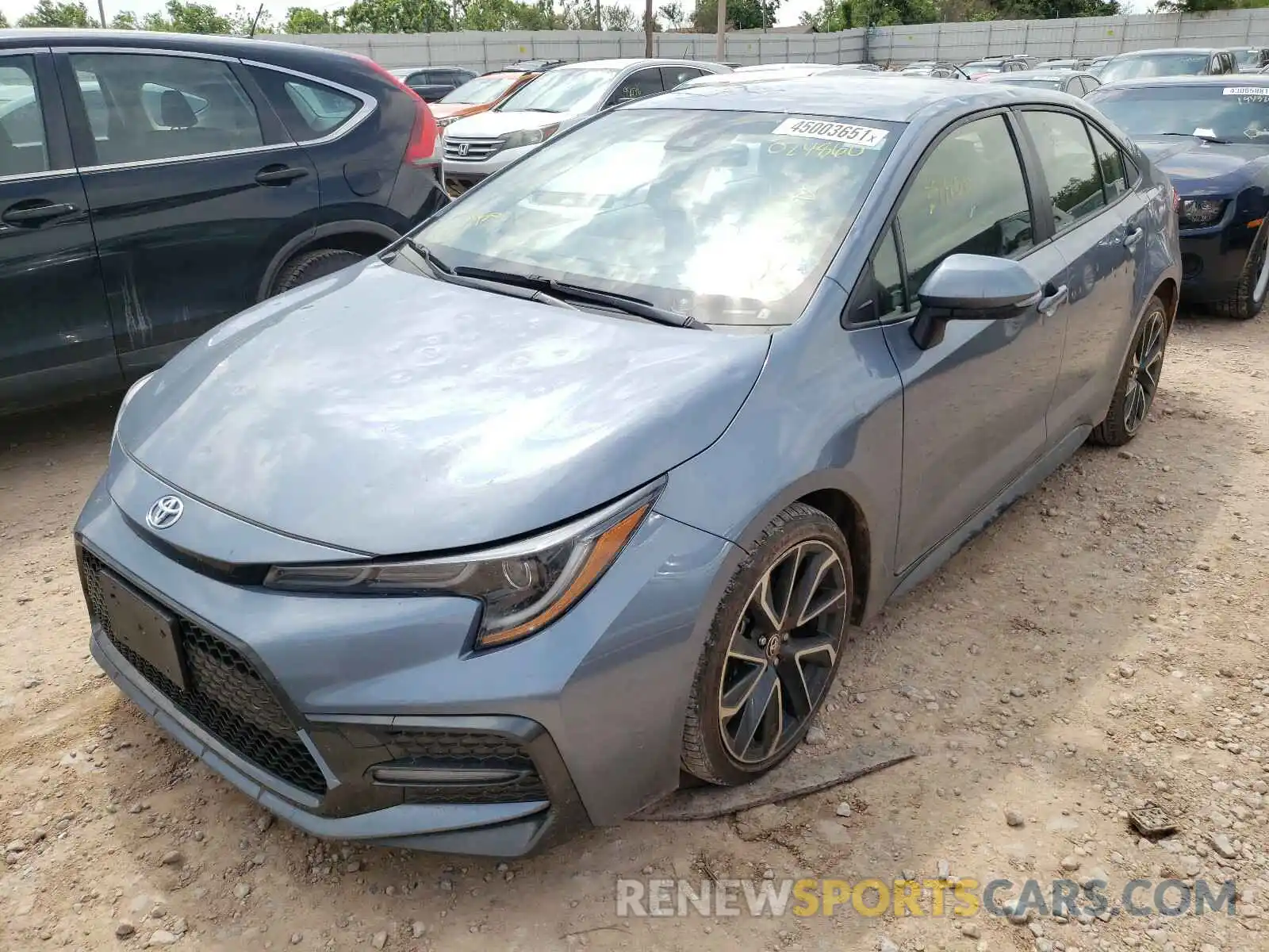 2 Photograph of a damaged car JTDS4RCE4LJ024860 TOYOTA COROLLA 2020