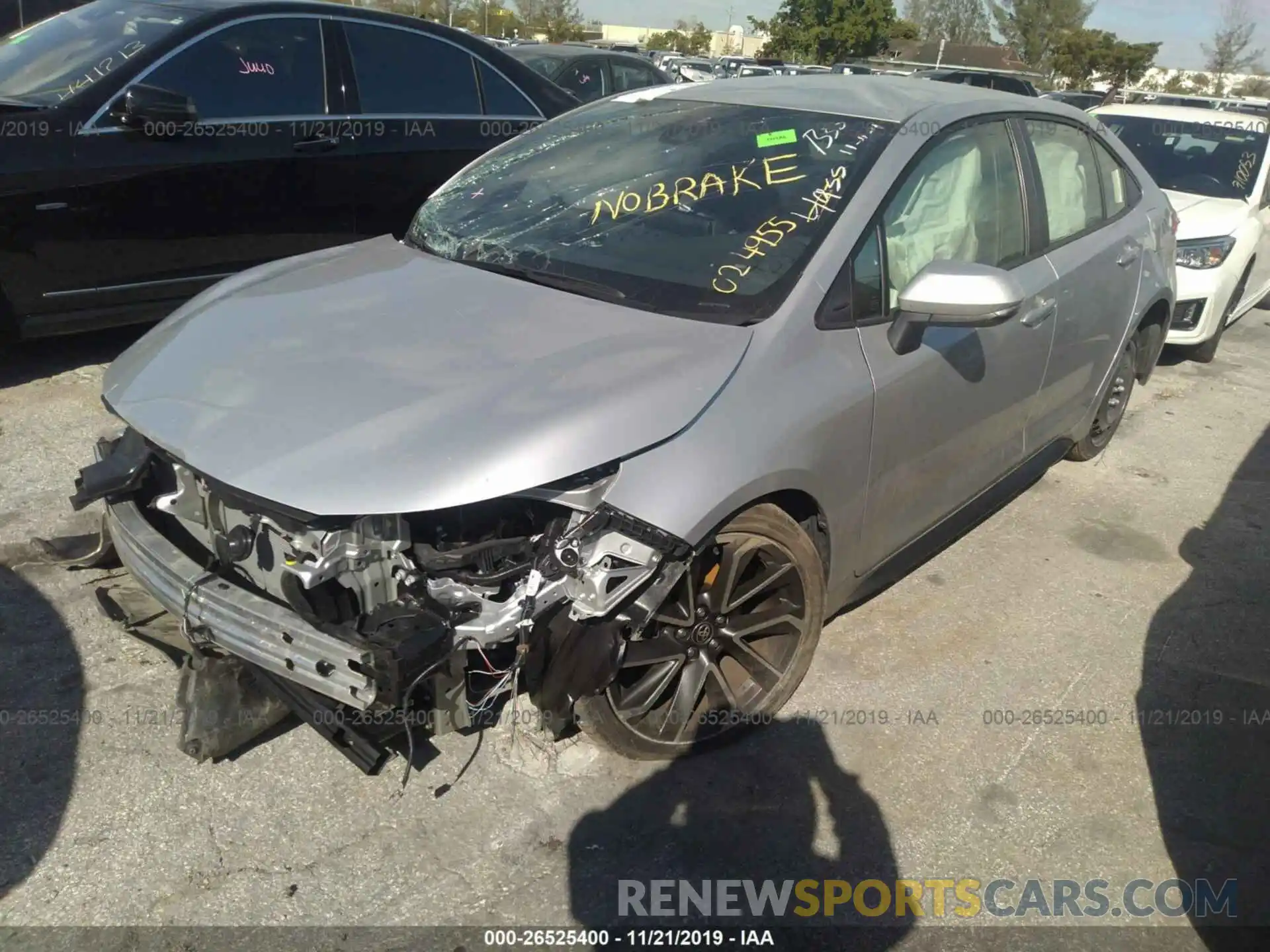 2 Photograph of a damaged car JTDS4RCE4LJ024955 TOYOTA COROLLA 2020