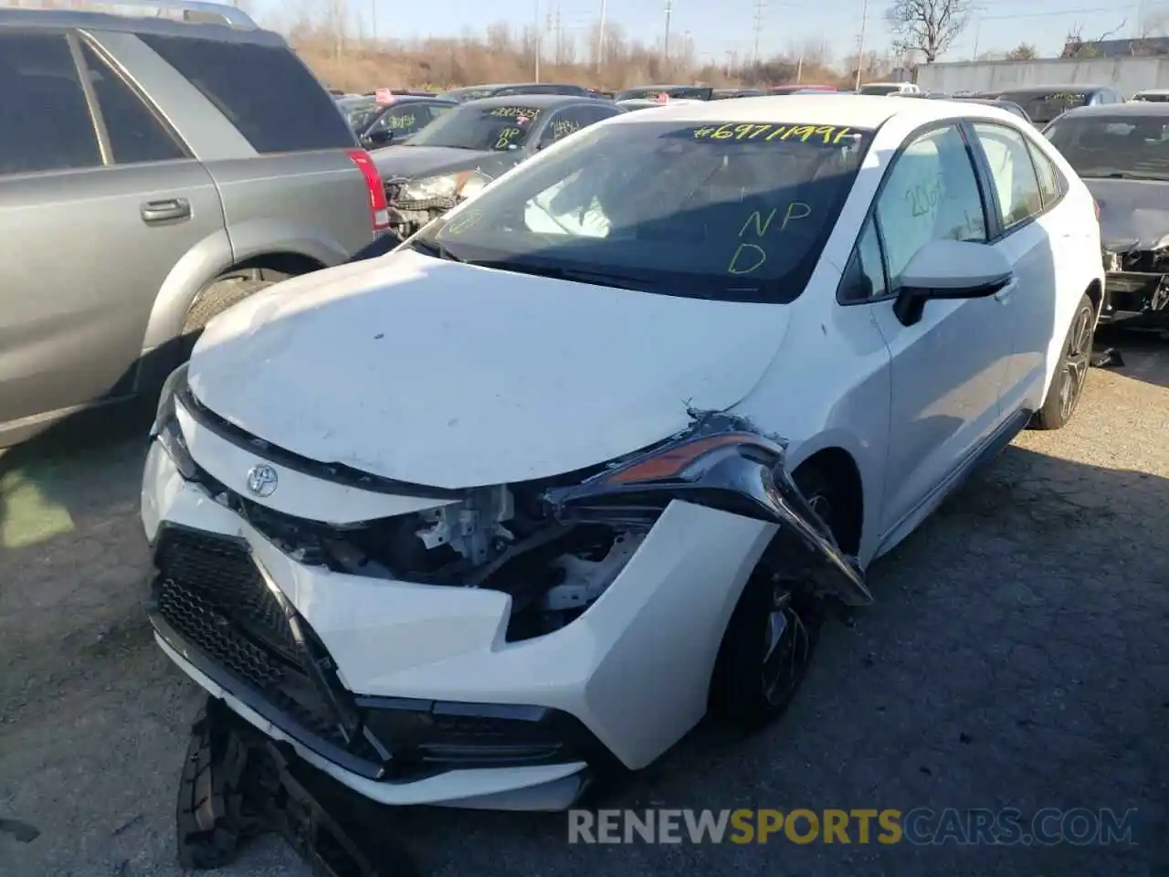 2 Photograph of a damaged car JTDS4RCE4LJ031596 TOYOTA COROLLA 2020