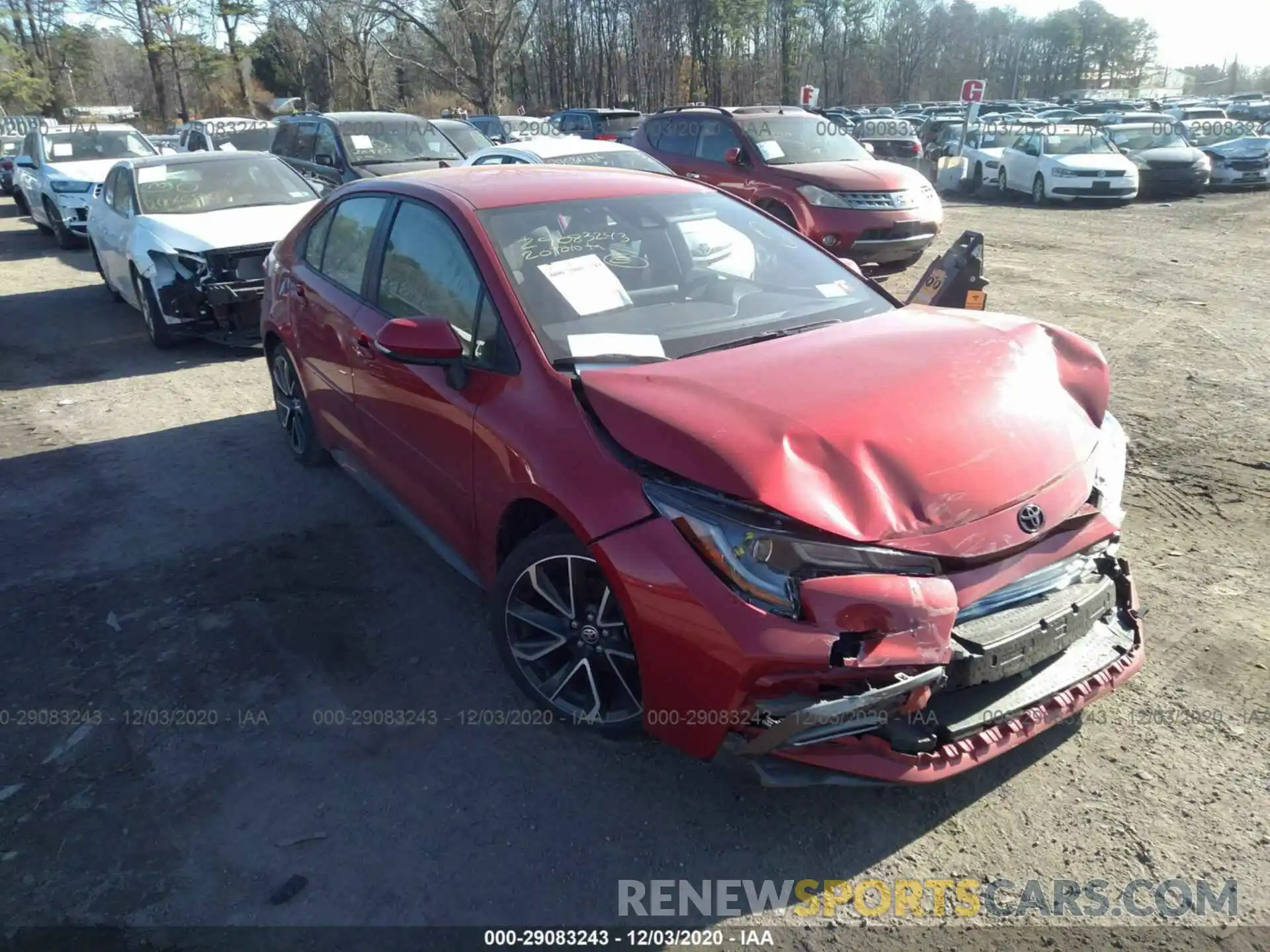 1 Photograph of a damaged car JTDS4RCE4LJ032764 TOYOTA COROLLA 2020