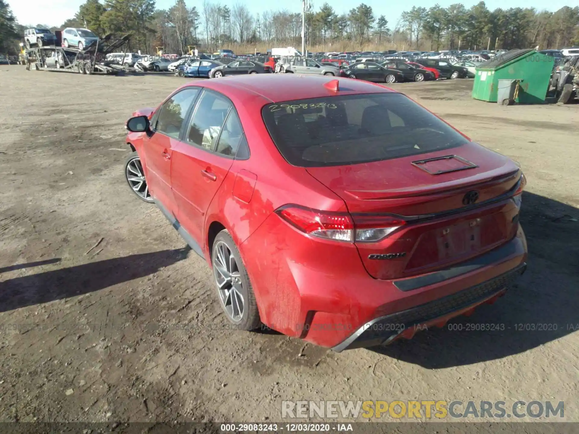 3 Photograph of a damaged car JTDS4RCE4LJ032764 TOYOTA COROLLA 2020