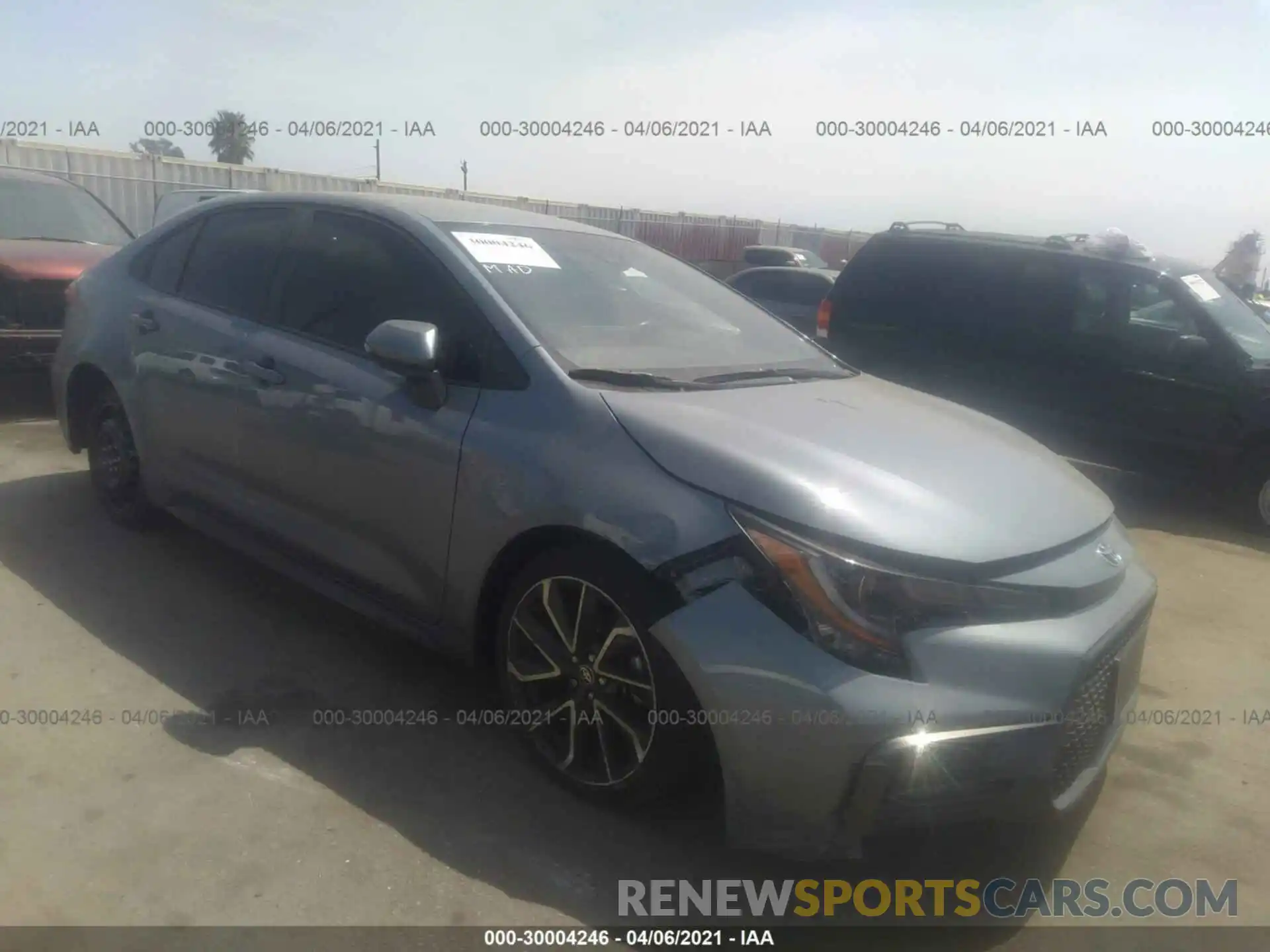 1 Photograph of a damaged car JTDS4RCE4LJ033297 TOYOTA COROLLA 2020