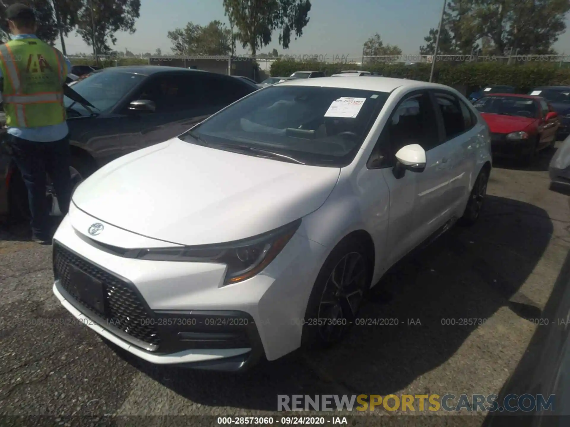 2 Photograph of a damaged car JTDS4RCE4LJ033493 TOYOTA COROLLA 2020