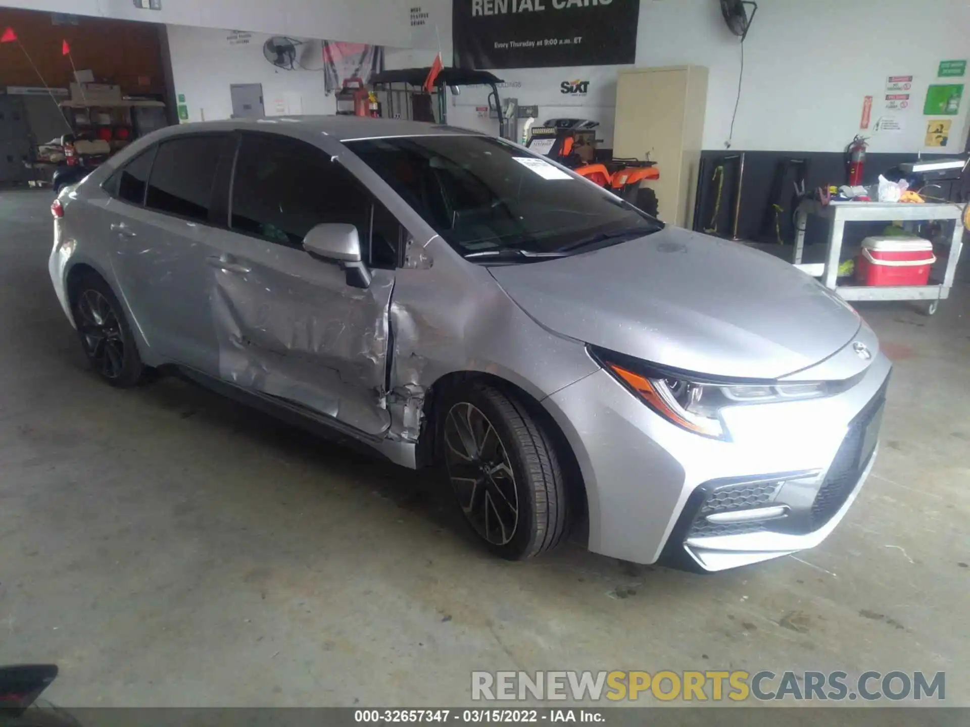 1 Photograph of a damaged car JTDS4RCE4LJ033901 TOYOTA COROLLA 2020