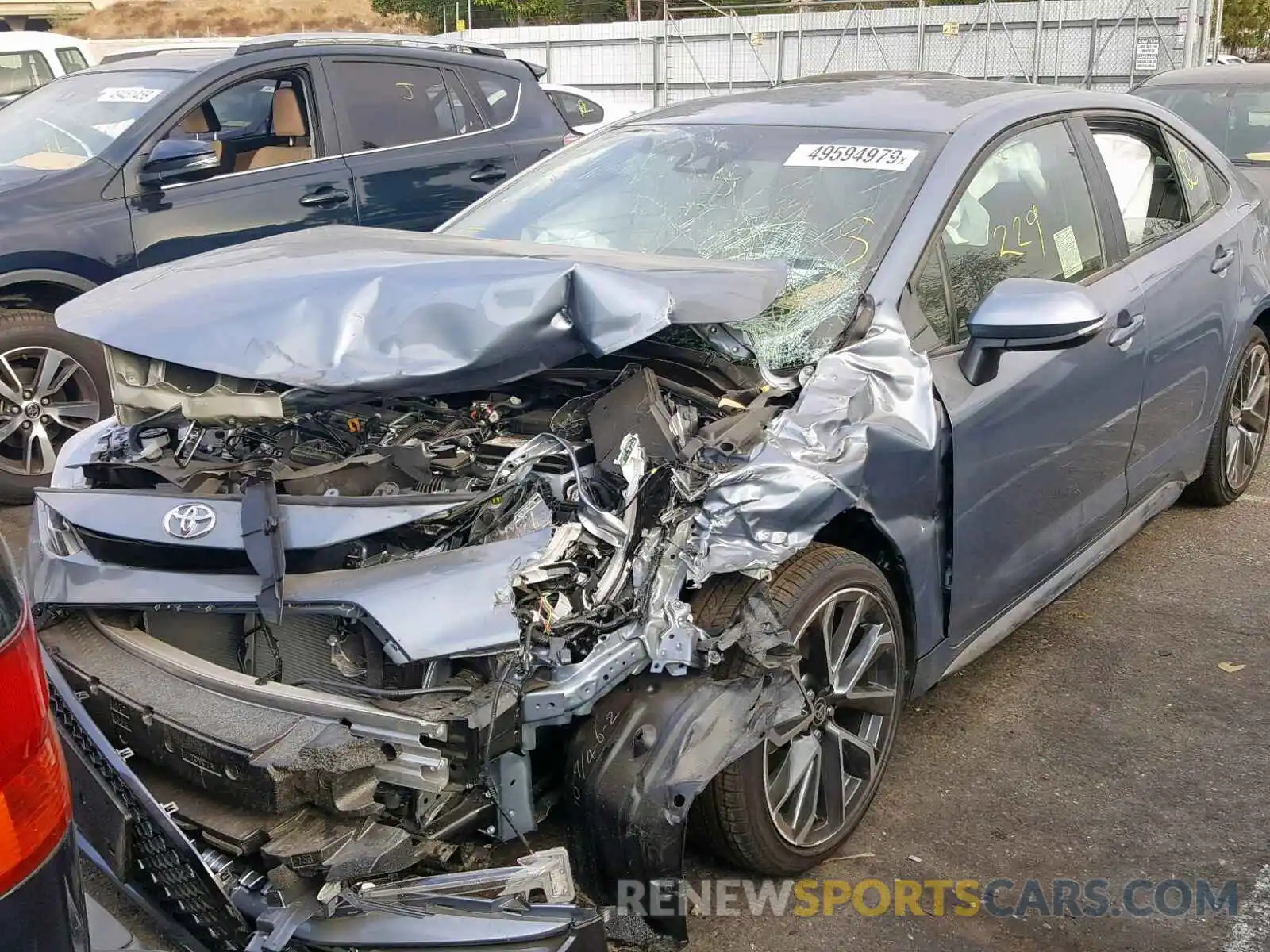 1 Photograph of a damaged car JTDS4RCE4LJ035714 TOYOTA COROLLA 2020