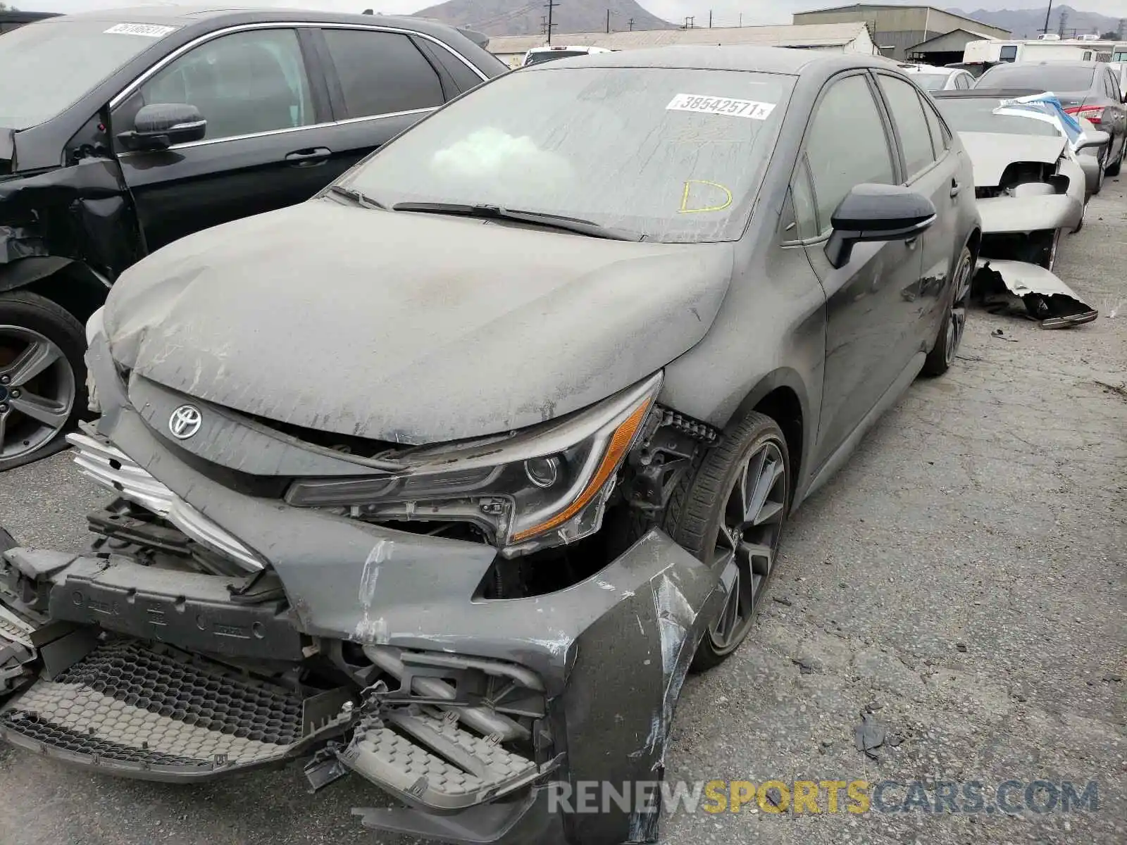 2 Photograph of a damaged car JTDS4RCE4LJ037513 TOYOTA COROLLA 2020