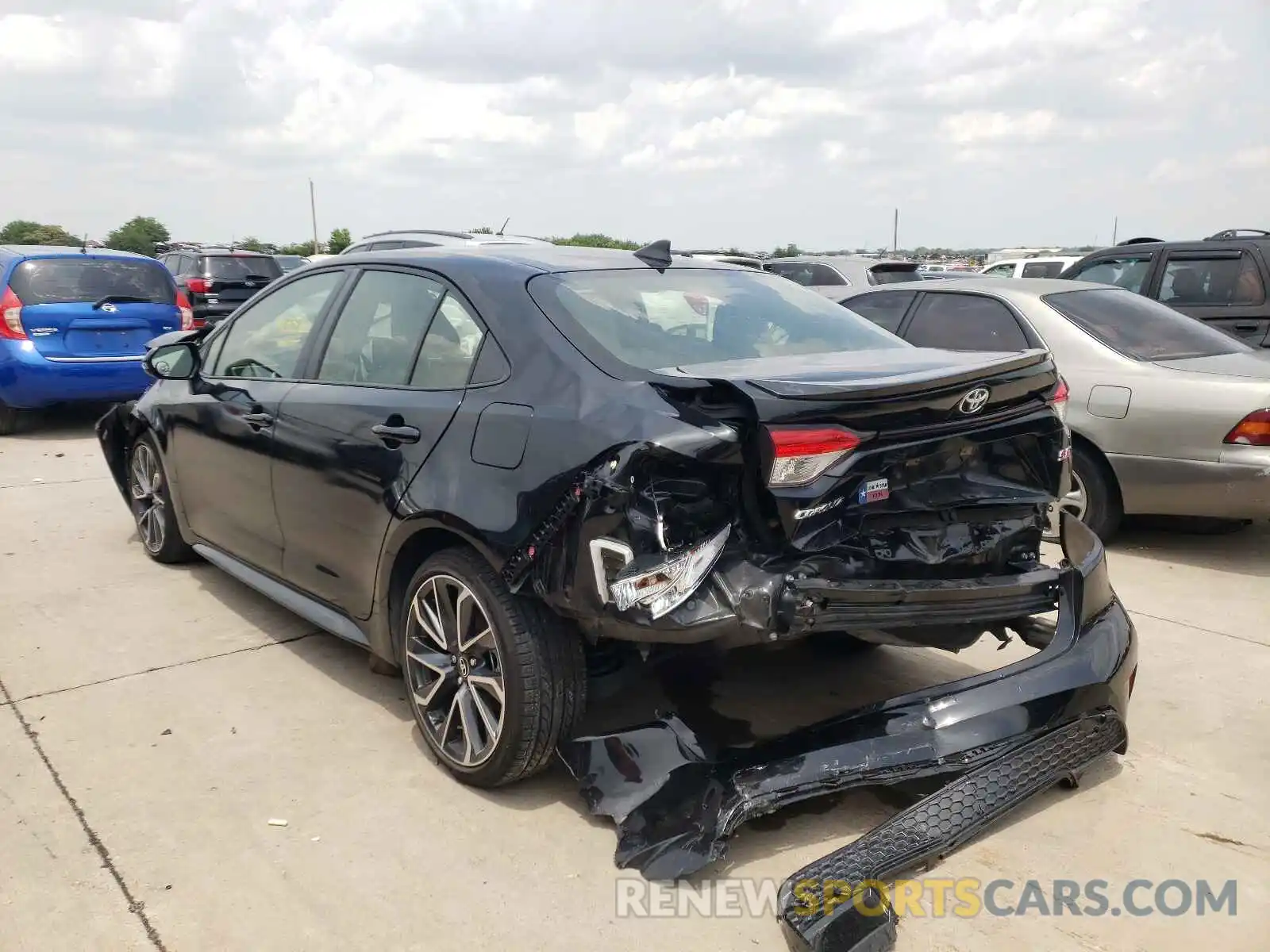 3 Photograph of a damaged car JTDS4RCE4LJ040282 TOYOTA COROLLA 2020