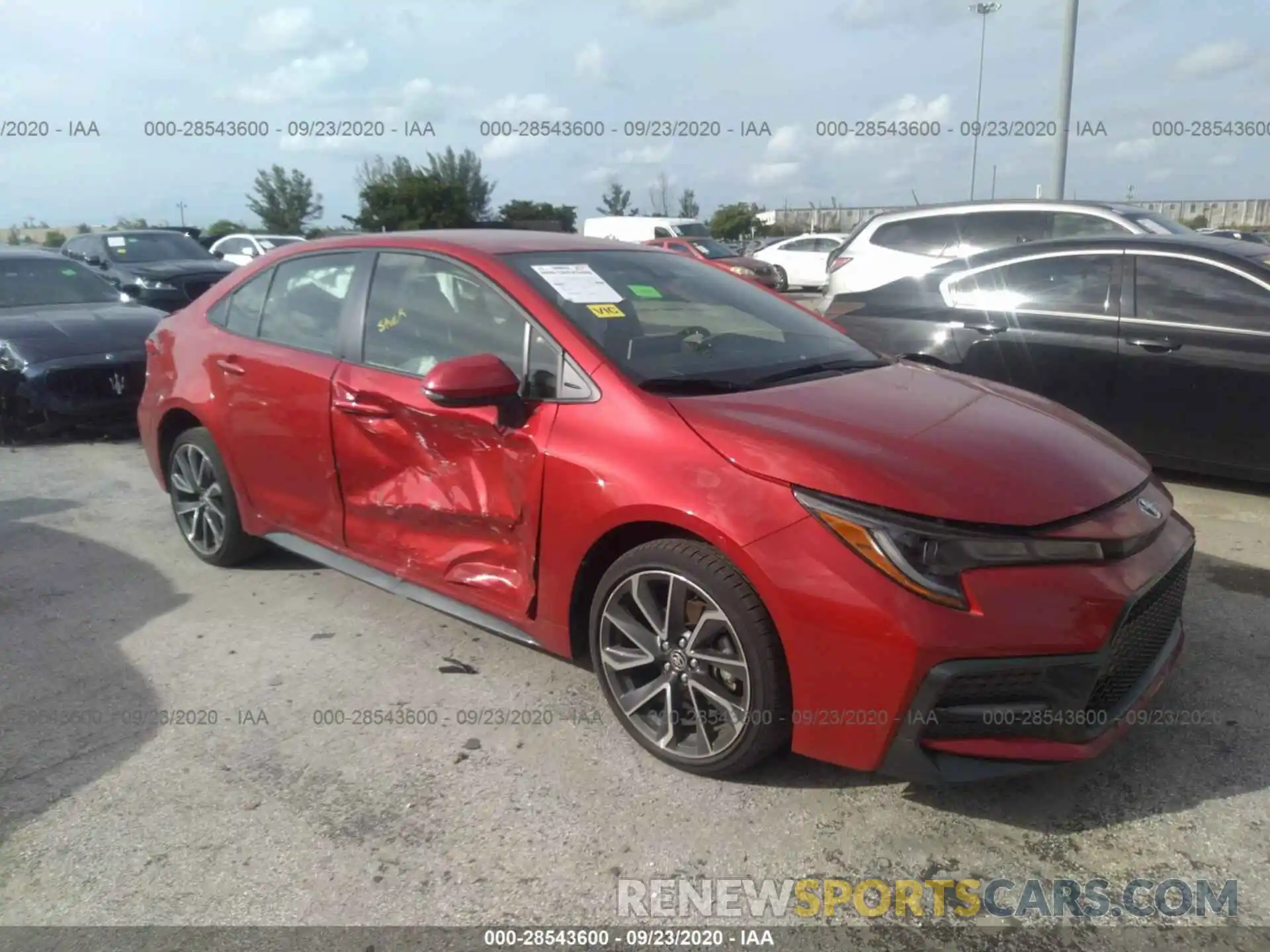 1 Photograph of a damaged car JTDS4RCE4LJ041299 TOYOTA COROLLA 2020