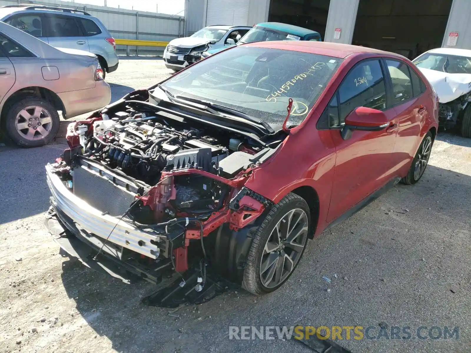 2 Photograph of a damaged car JTDS4RCE4LJ044252 TOYOTA COROLLA 2020