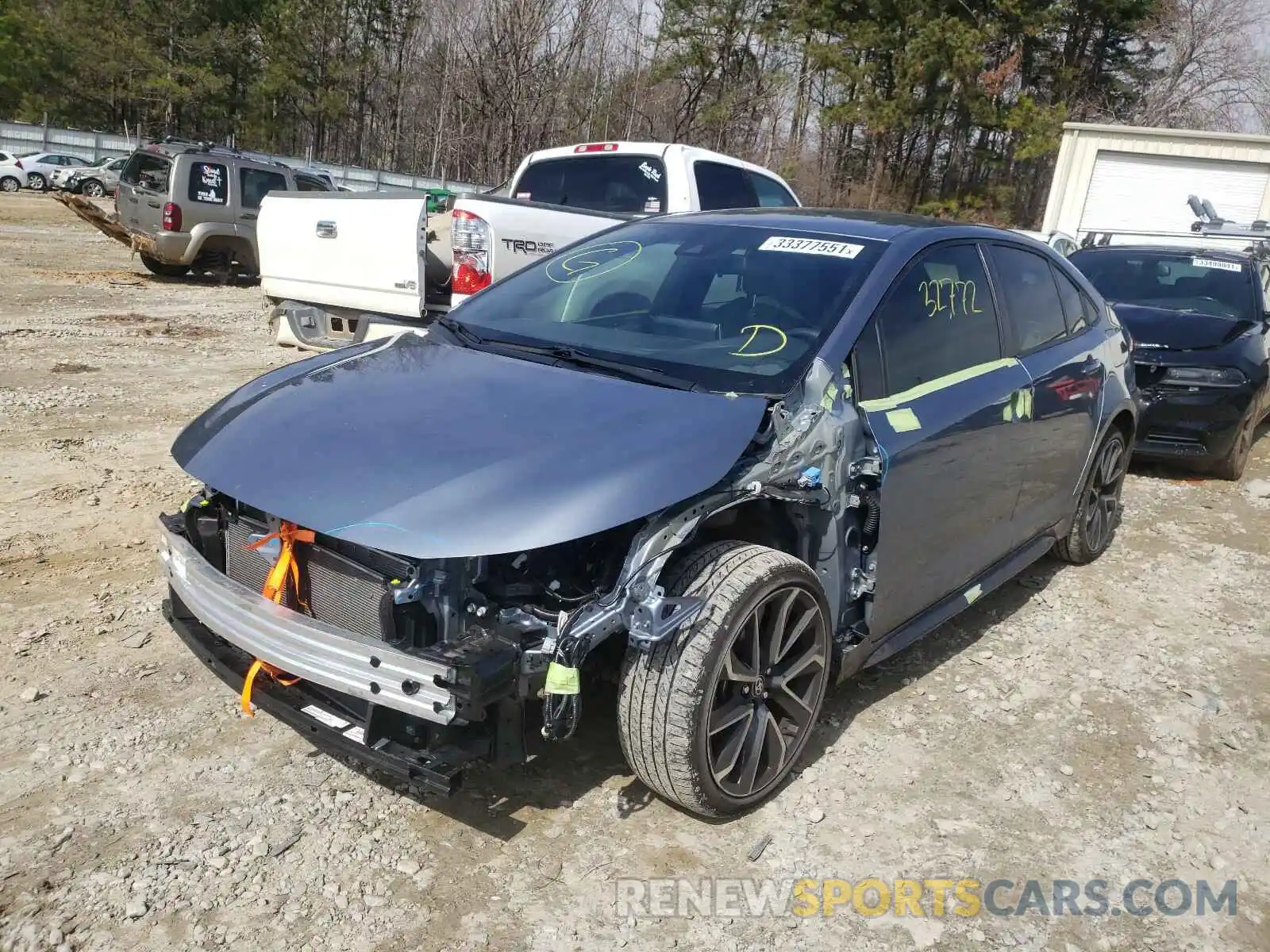 2 Photograph of a damaged car JTDS4RCE4LJ044364 TOYOTA COROLLA 2020