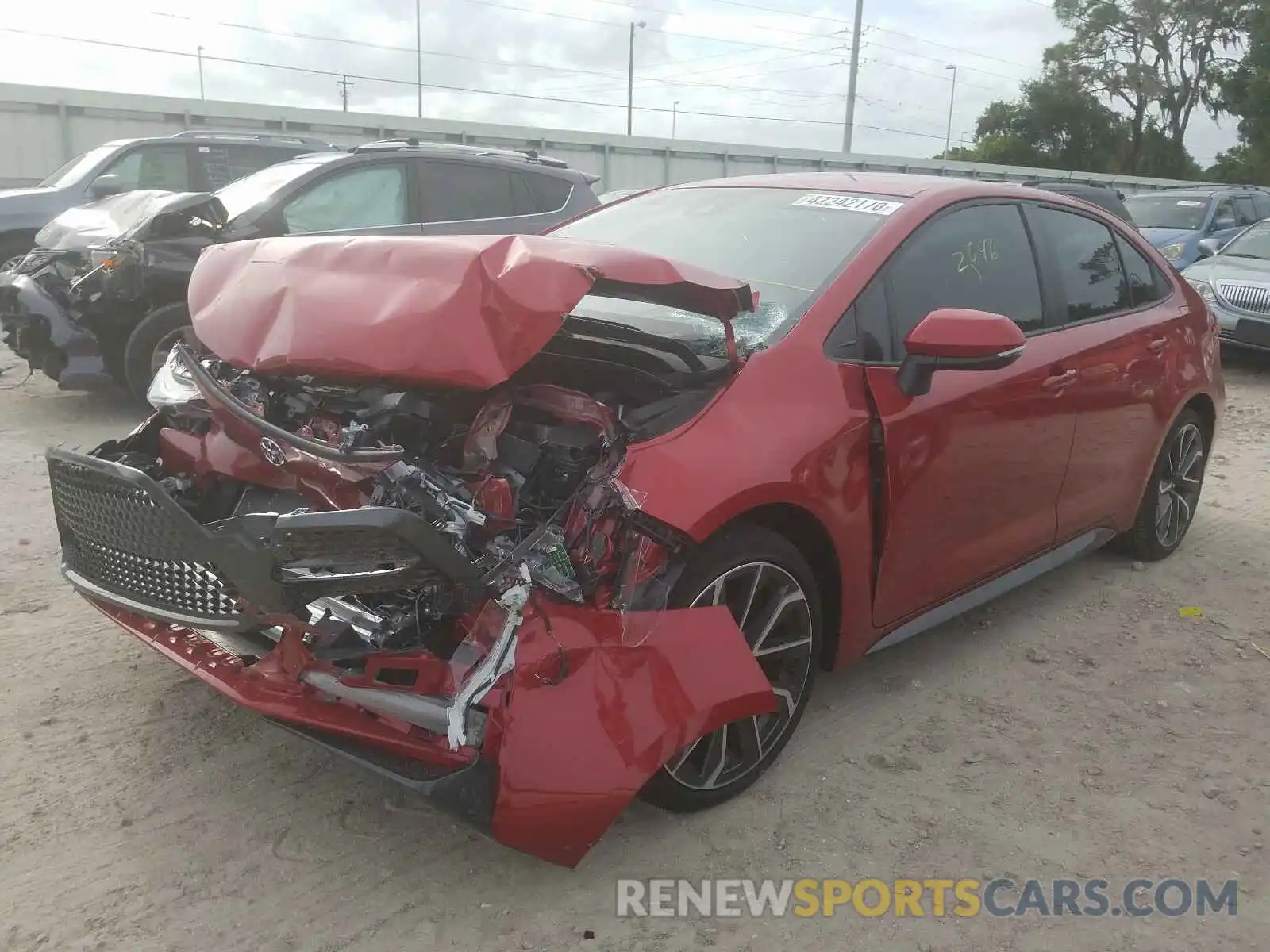 2 Photograph of a damaged car JTDS4RCE4LJ045689 TOYOTA COROLLA 2020