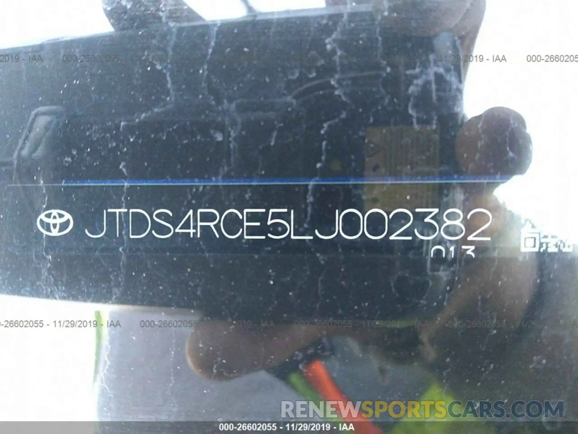 9 Photograph of a damaged car JTDS4RCE5LJ002382 TOYOTA COROLLA 2020