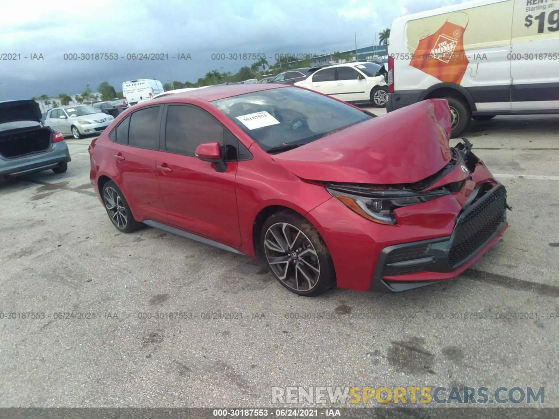 1 Photograph of a damaged car JTDS4RCE5LJ004410 TOYOTA COROLLA 2020