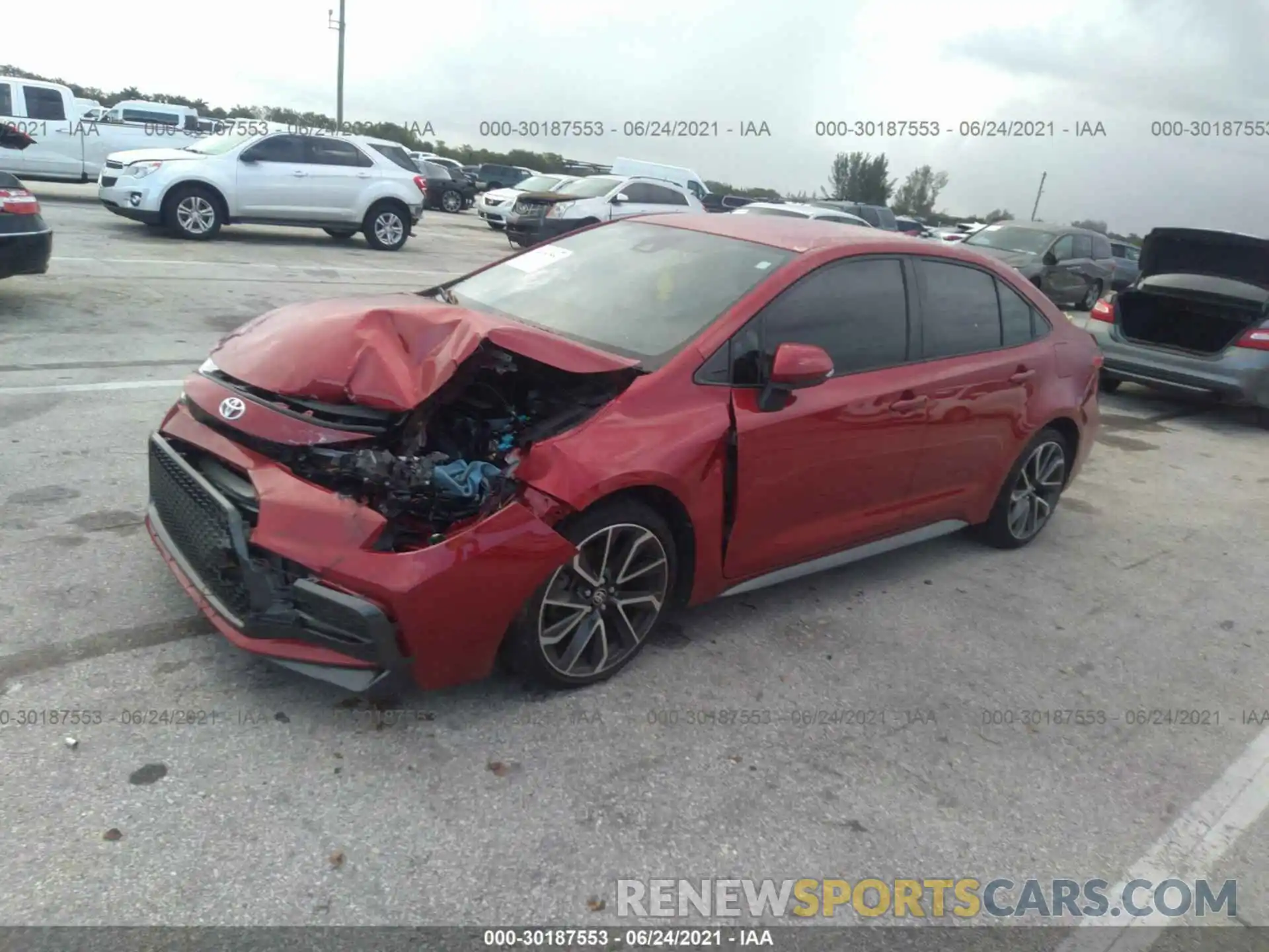 2 Photograph of a damaged car JTDS4RCE5LJ004410 TOYOTA COROLLA 2020