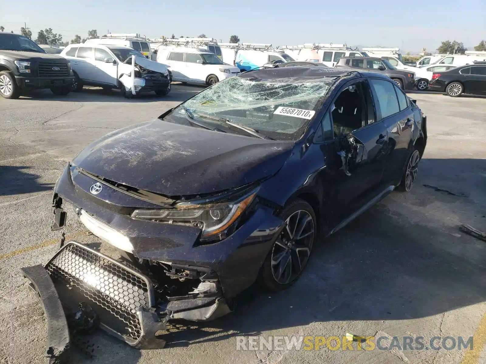 2 Photograph of a damaged car JTDS4RCE5LJ005945 TOYOTA COROLLA 2020