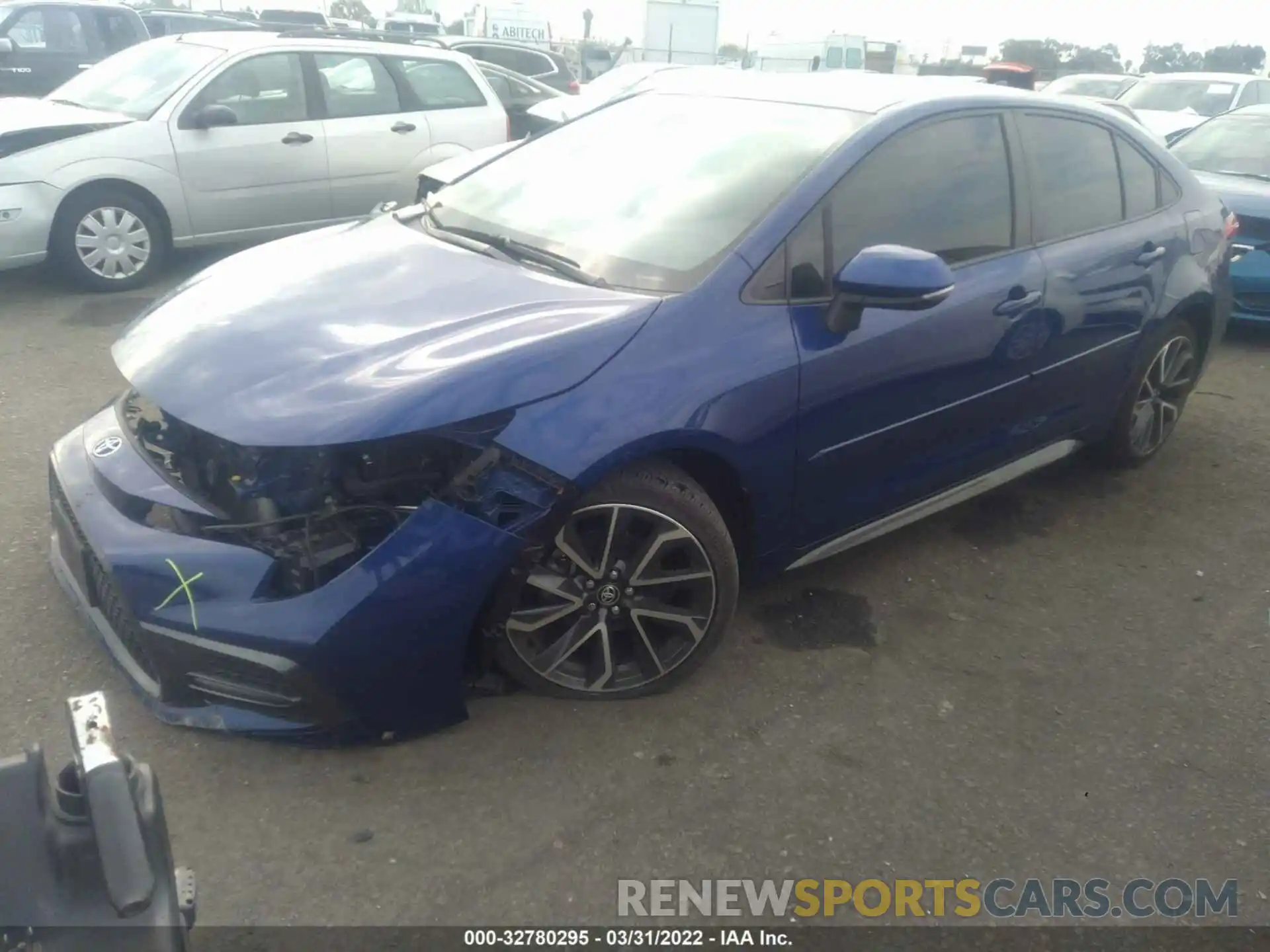 2 Photograph of a damaged car JTDS4RCE5LJ006335 TOYOTA COROLLA 2020