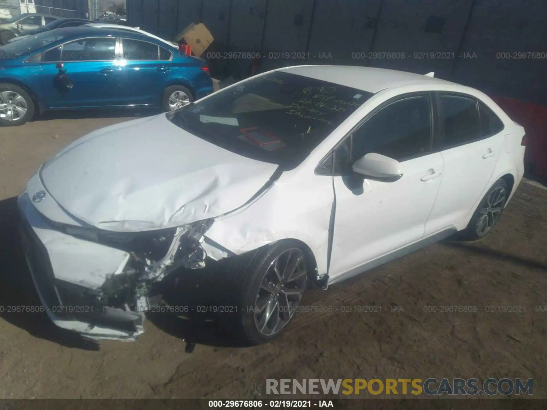 2 Photograph of a damaged car JTDS4RCE5LJ006786 TOYOTA COROLLA 2020