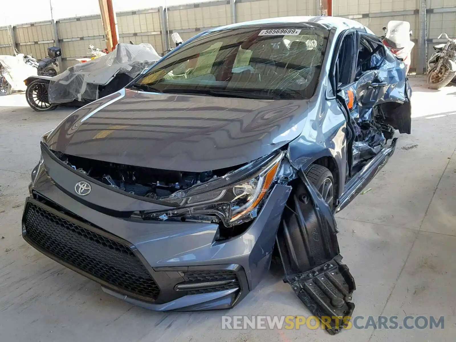 2 Photograph of a damaged car JTDS4RCE5LJ016444 TOYOTA COROLLA 2020