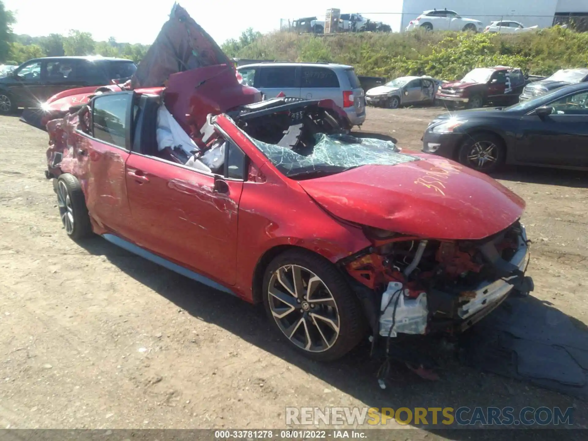 1 Photograph of a damaged car JTDS4RCE5LJ016766 TOYOTA COROLLA 2020