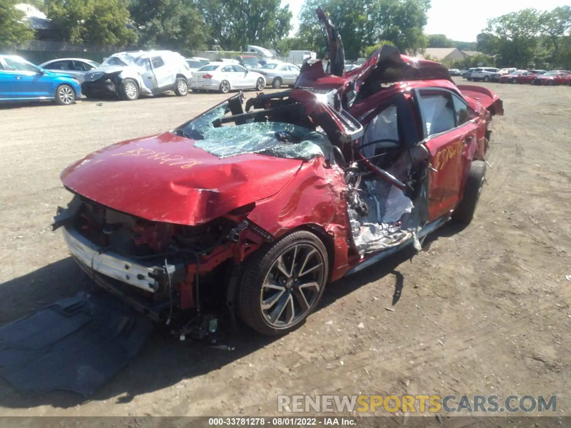 2 Photograph of a damaged car JTDS4RCE5LJ016766 TOYOTA COROLLA 2020