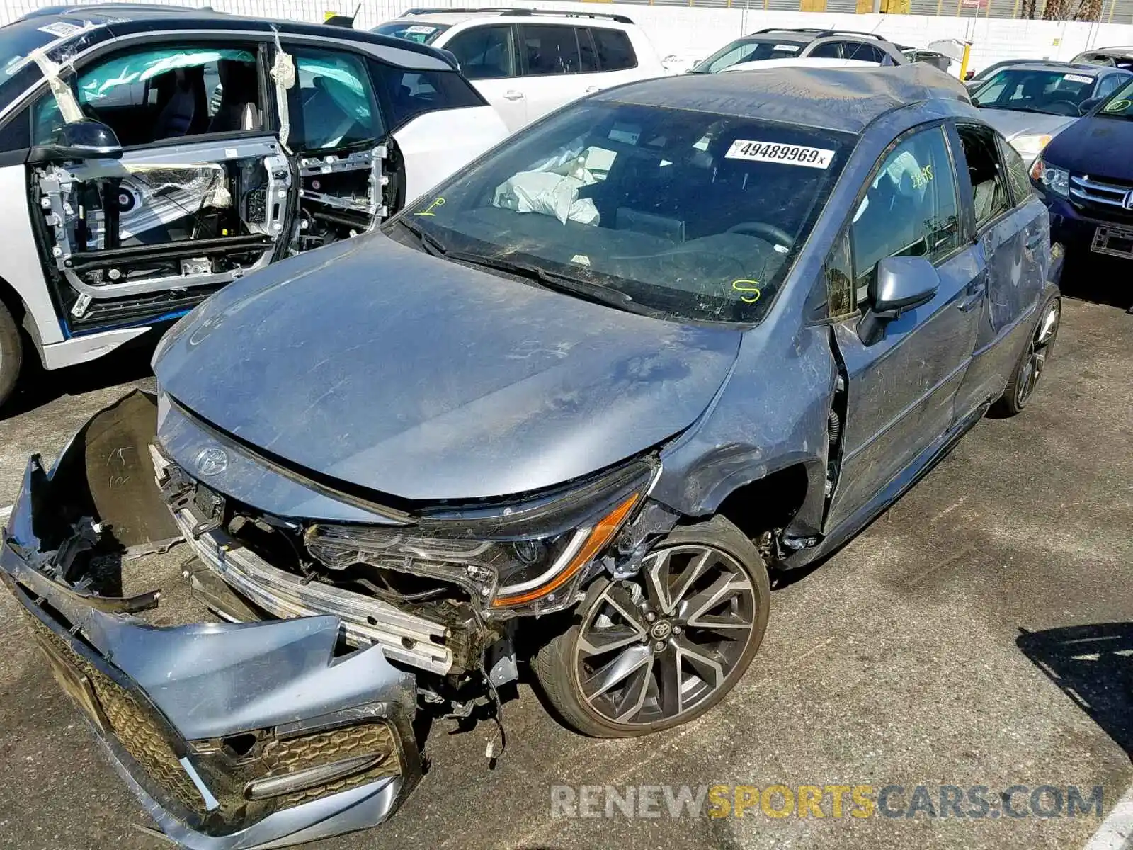 2 Photograph of a damaged car JTDS4RCE5LJ018923 TOYOTA COROLLA 2020