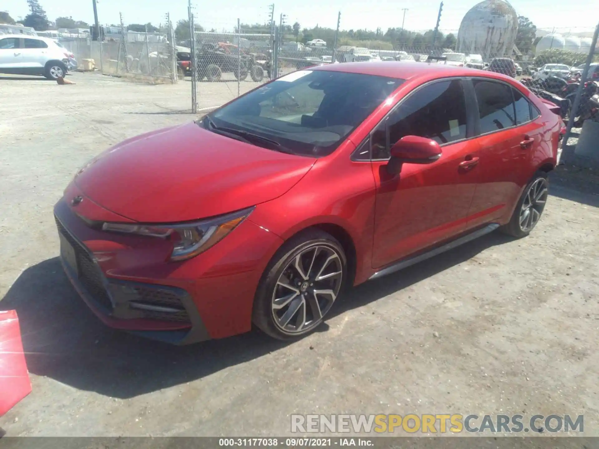 2 Photograph of a damaged car JTDS4RCE5LJ018937 TOYOTA COROLLA 2020