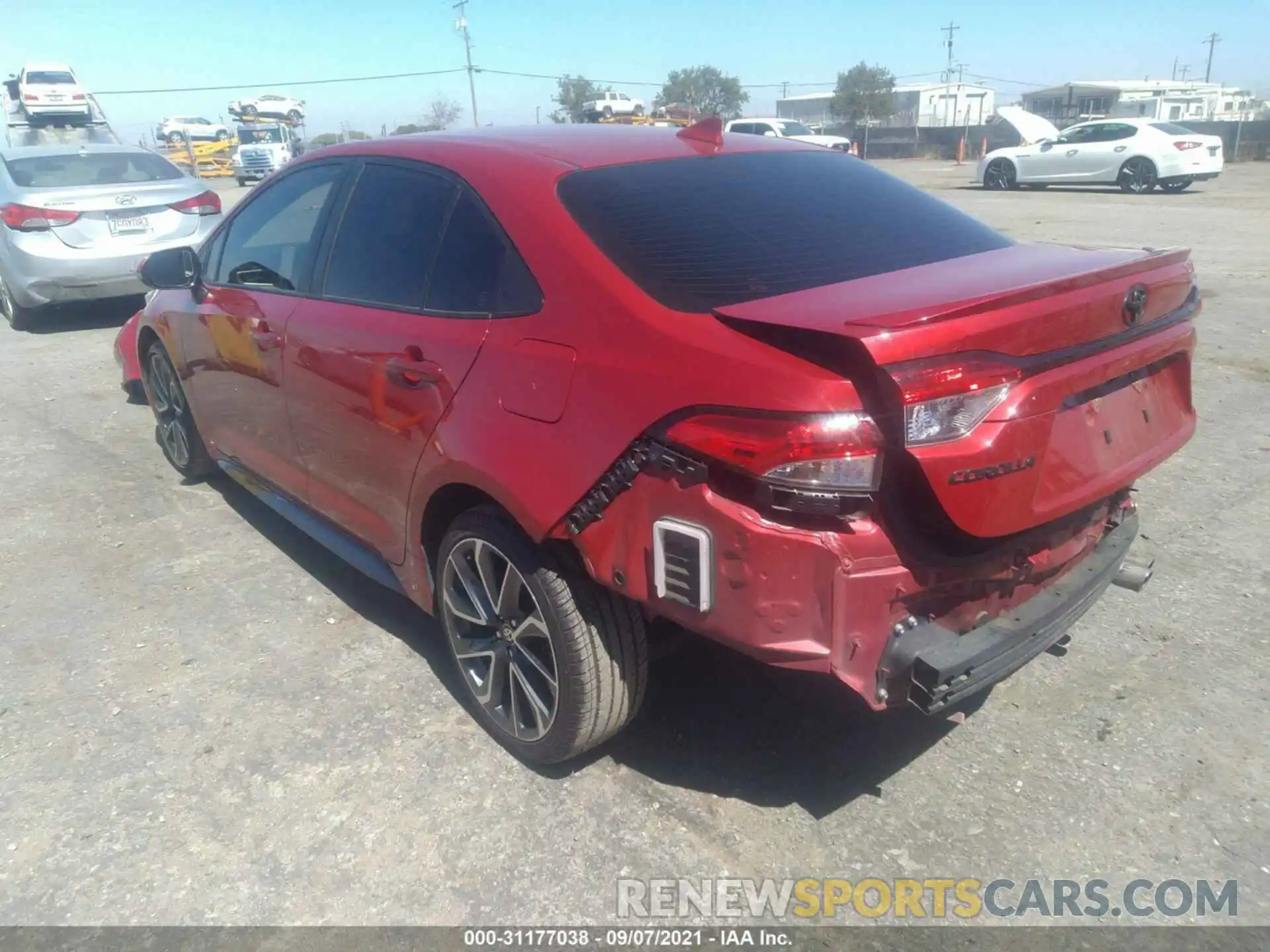 3 Photograph of a damaged car JTDS4RCE5LJ018937 TOYOTA COROLLA 2020