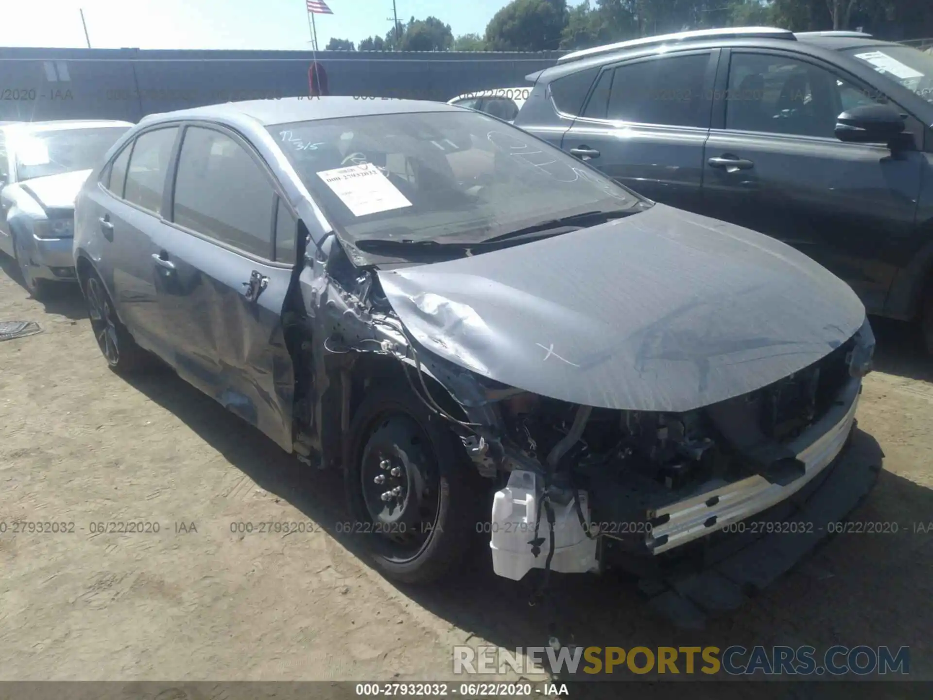 1 Photograph of a damaged car JTDS4RCE5LJ019487 TOYOTA COROLLA 2020