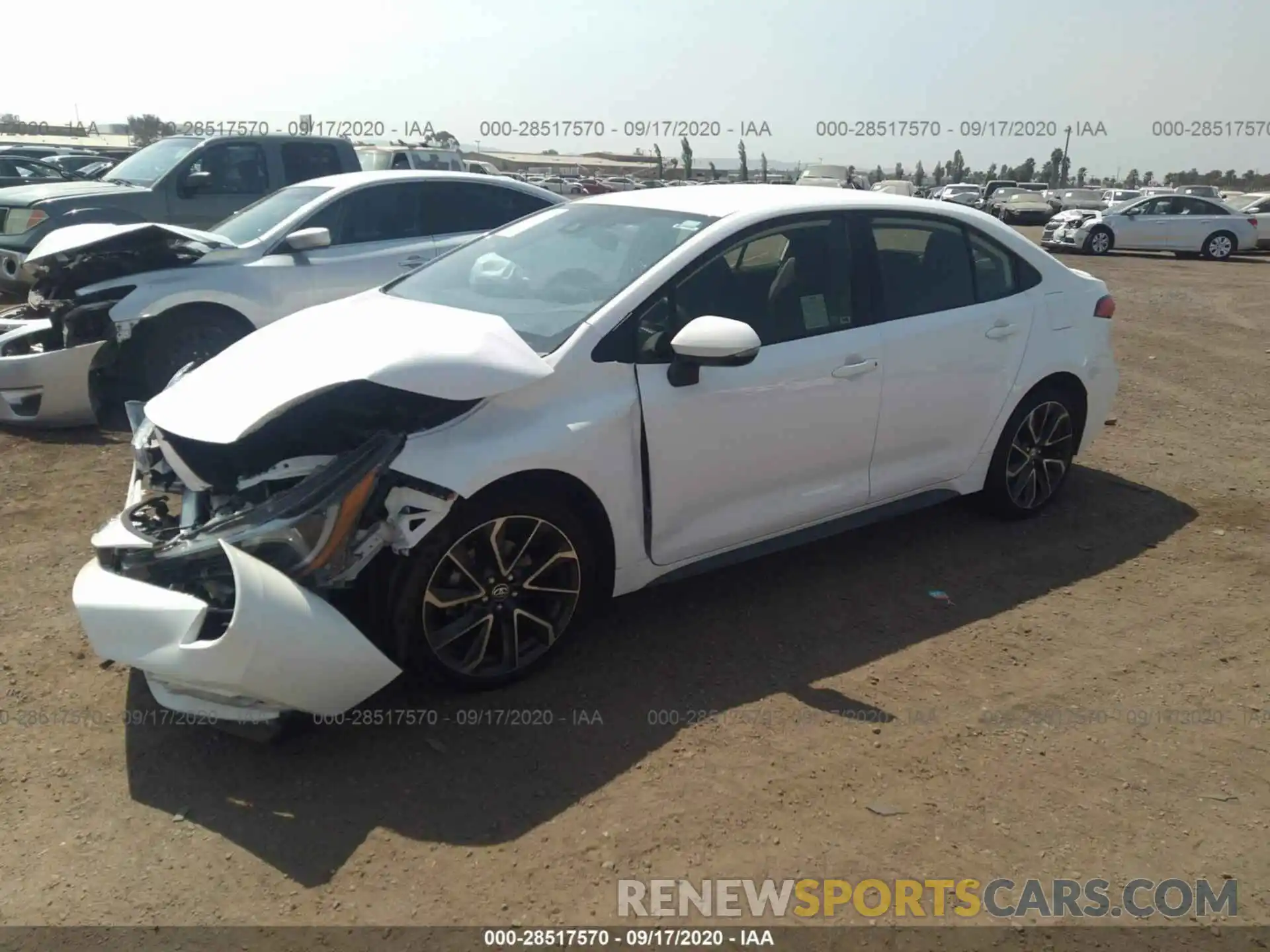 2 Photograph of a damaged car JTDS4RCE5LJ019795 TOYOTA COROLLA 2020