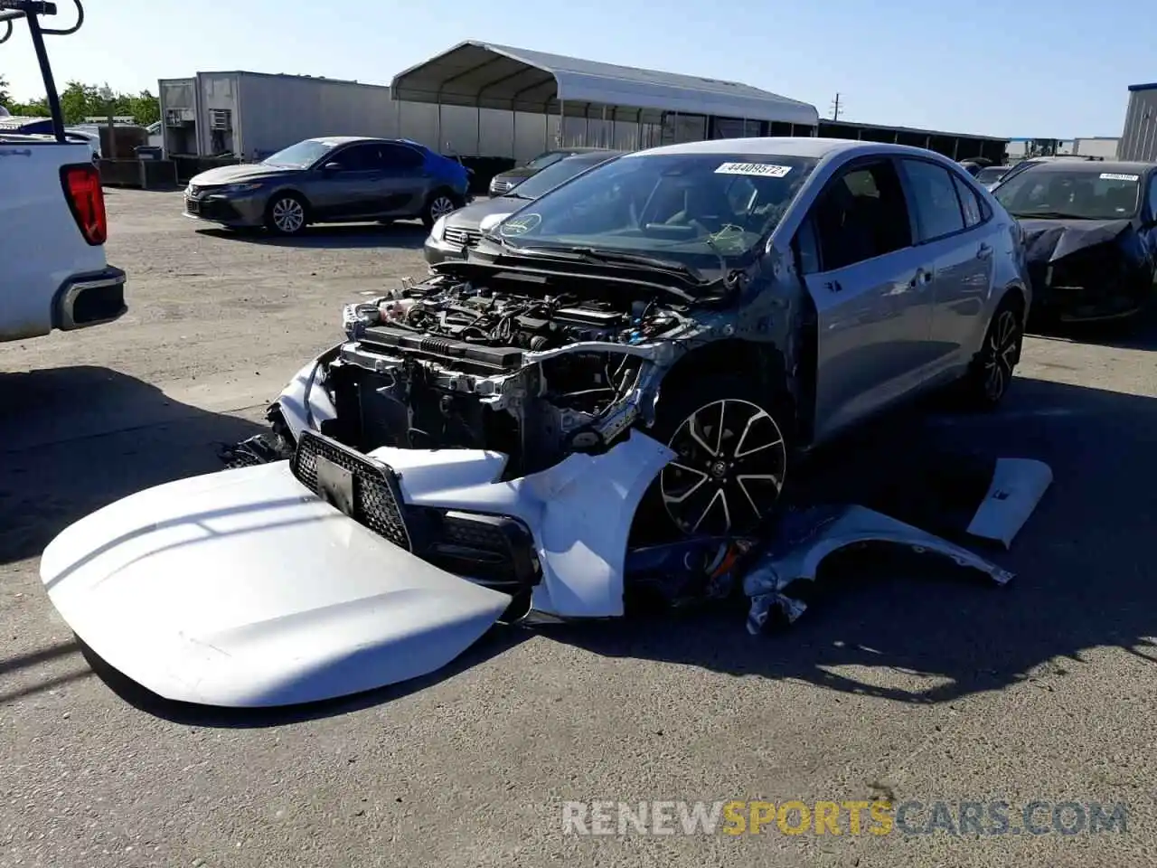 2 Photograph of a damaged car JTDS4RCE5LJ020722 TOYOTA COROLLA 2020