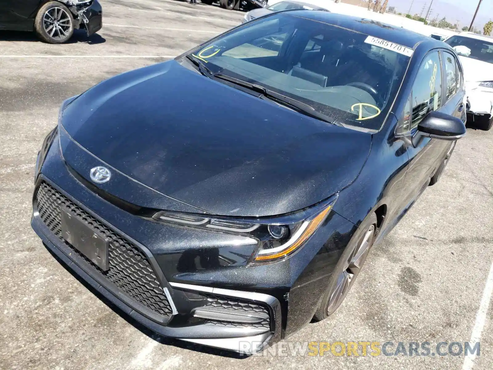 2 Photograph of a damaged car JTDS4RCE5LJ020980 TOYOTA COROLLA 2020