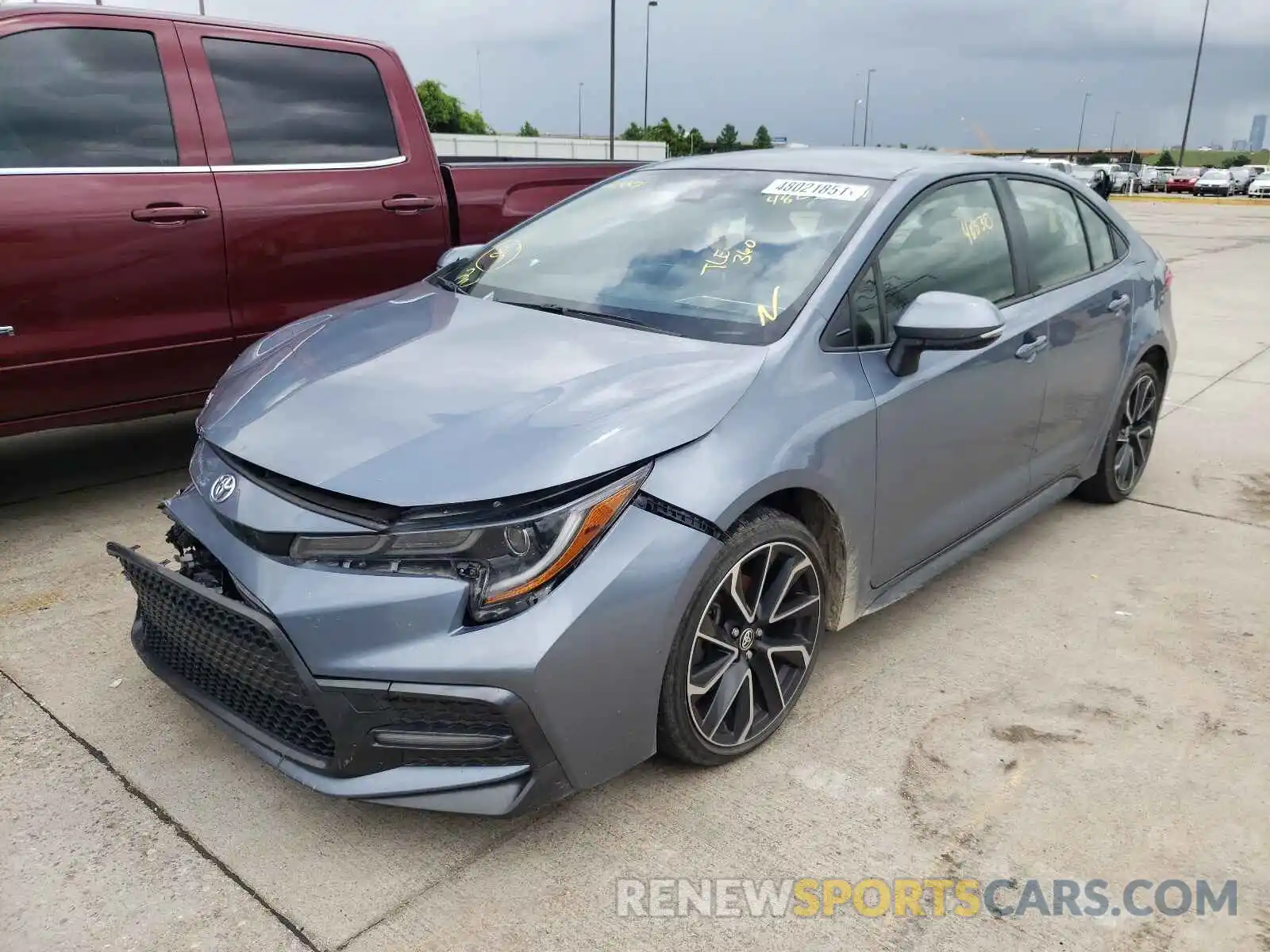 2 Photograph of a damaged car JTDS4RCE5LJ023801 TOYOTA COROLLA 2020