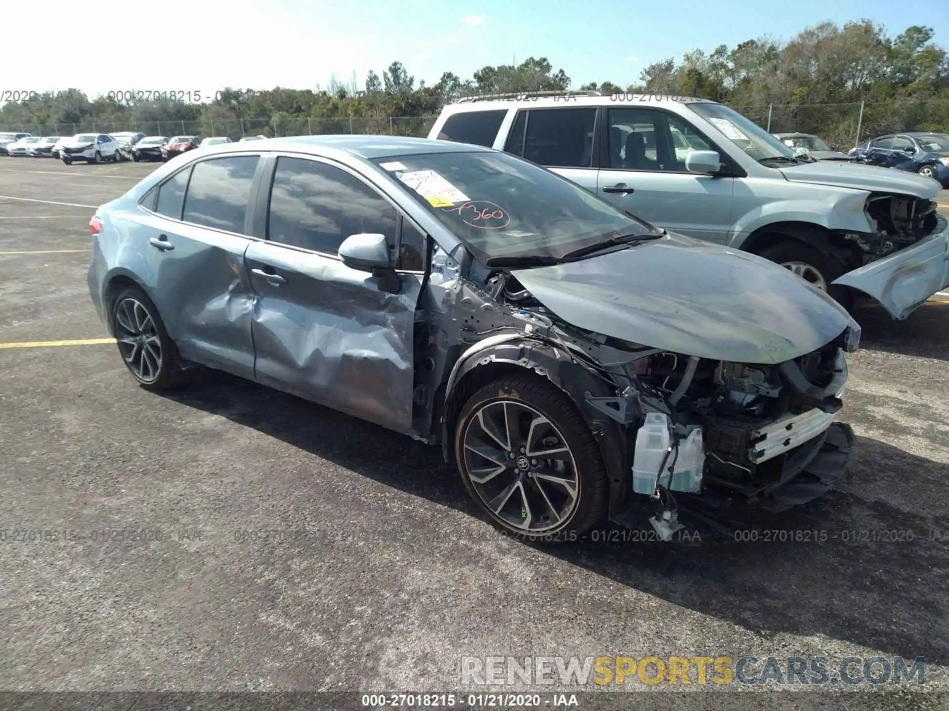 1 Photograph of a damaged car JTDS4RCE5LJ024026 TOYOTA COROLLA 2020