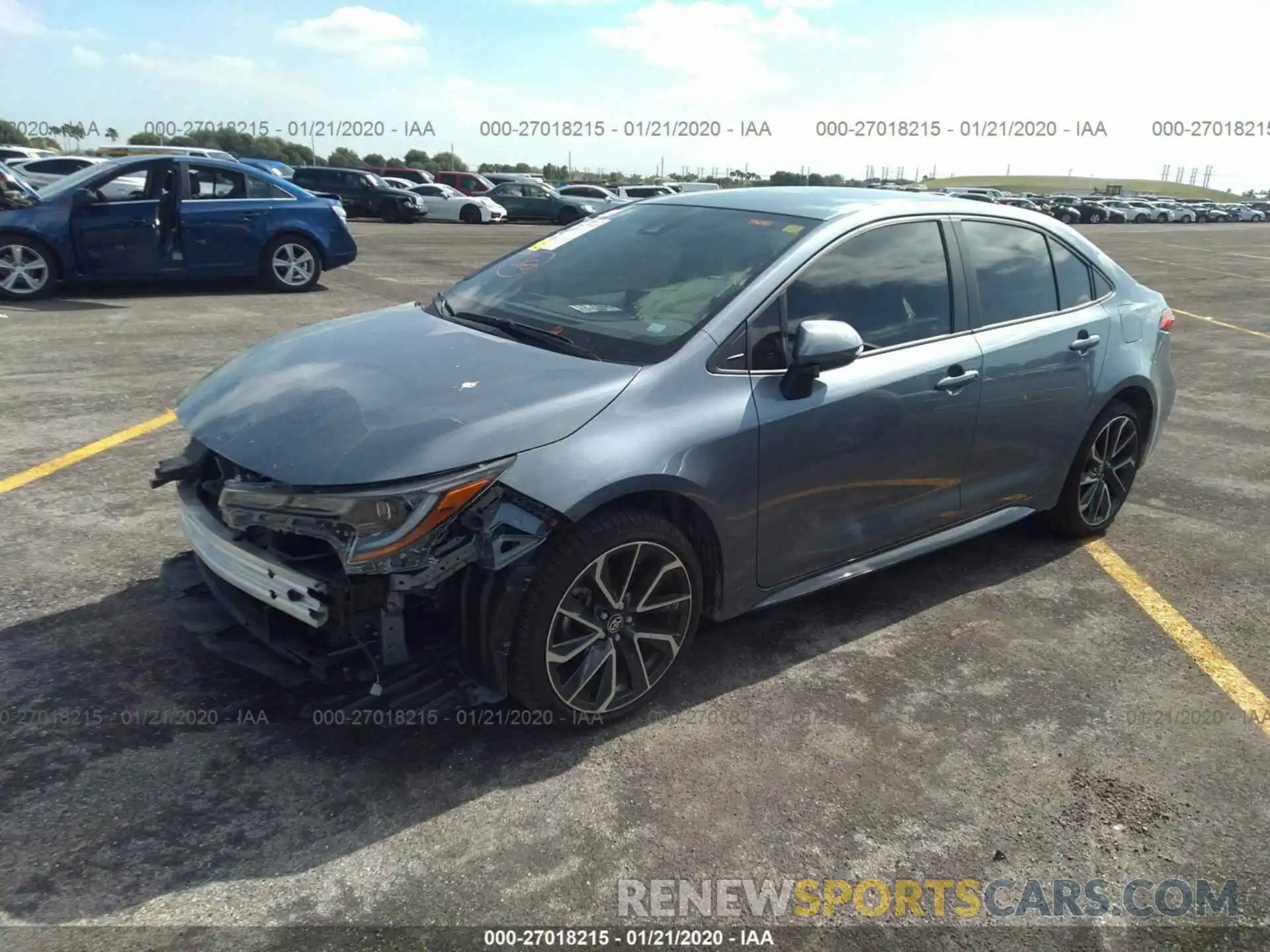 2 Photograph of a damaged car JTDS4RCE5LJ024026 TOYOTA COROLLA 2020