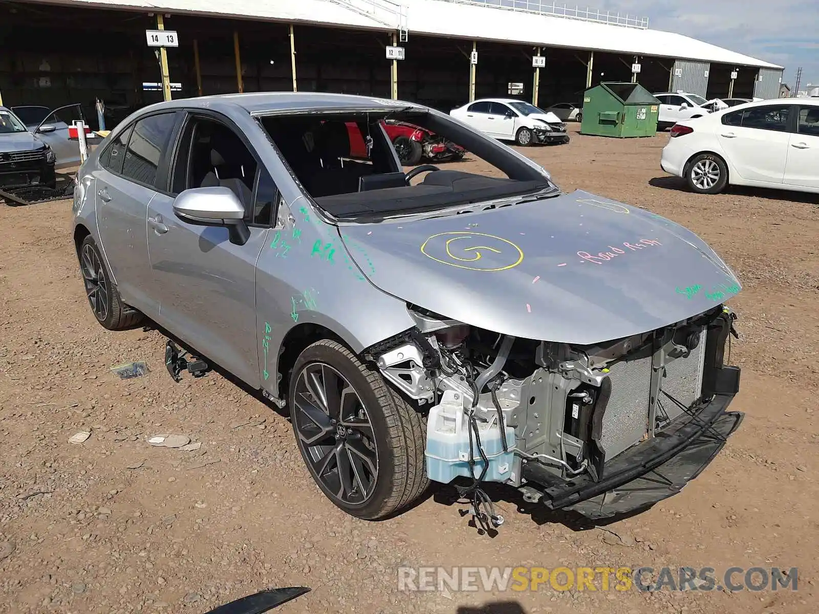 1 Photograph of a damaged car JTDS4RCE5LJ025905 TOYOTA COROLLA 2020