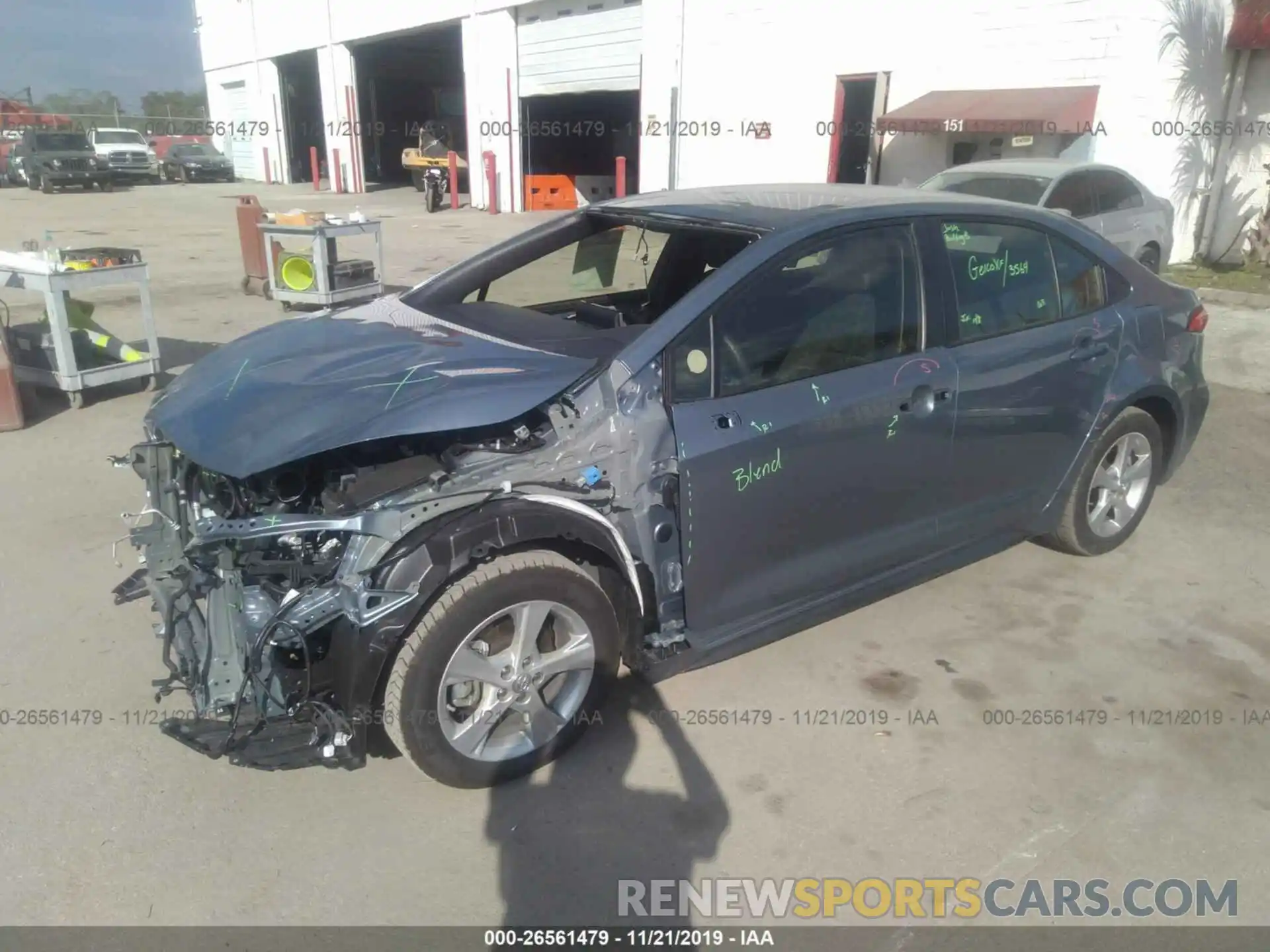 2 Photograph of a damaged car JTDS4RCE5LJ026987 TOYOTA COROLLA 2020