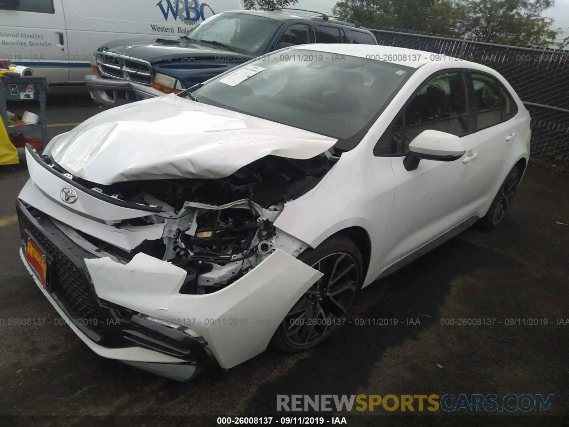 2 Photograph of a damaged car JTDS4RCE5LJ028724 TOYOTA COROLLA 2020