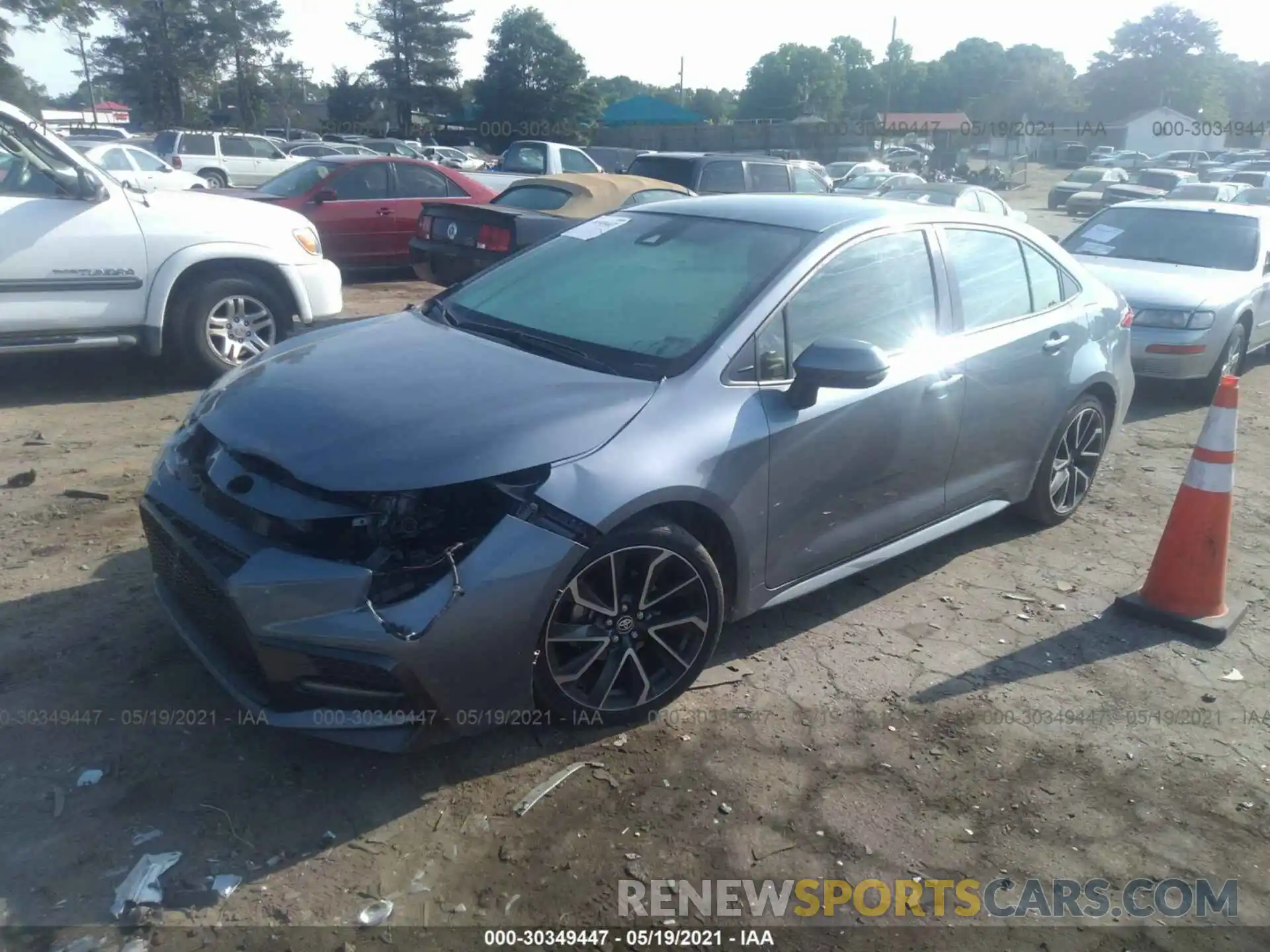 2 Photograph of a damaged car JTDS4RCE5LJ031817 TOYOTA COROLLA 2020