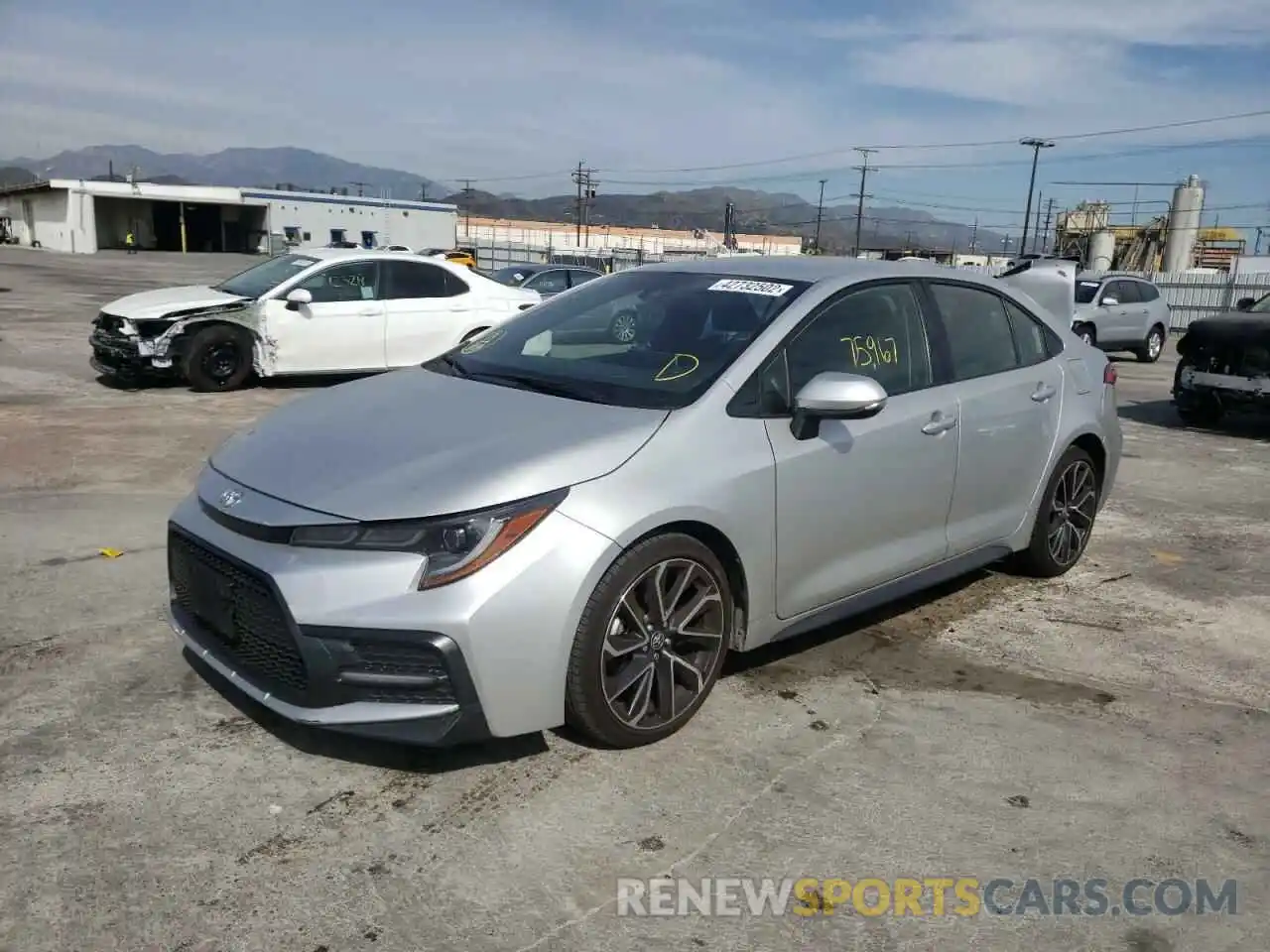 2 Photograph of a damaged car JTDS4RCE5LJ033437 TOYOTA COROLLA 2020