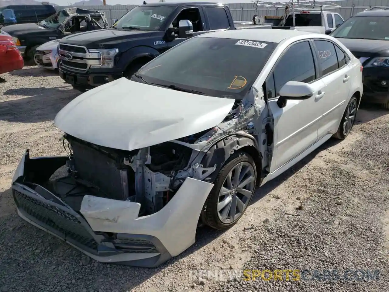 2 Photograph of a damaged car JTDS4RCE5LJ034734 TOYOTA COROLLA 2020