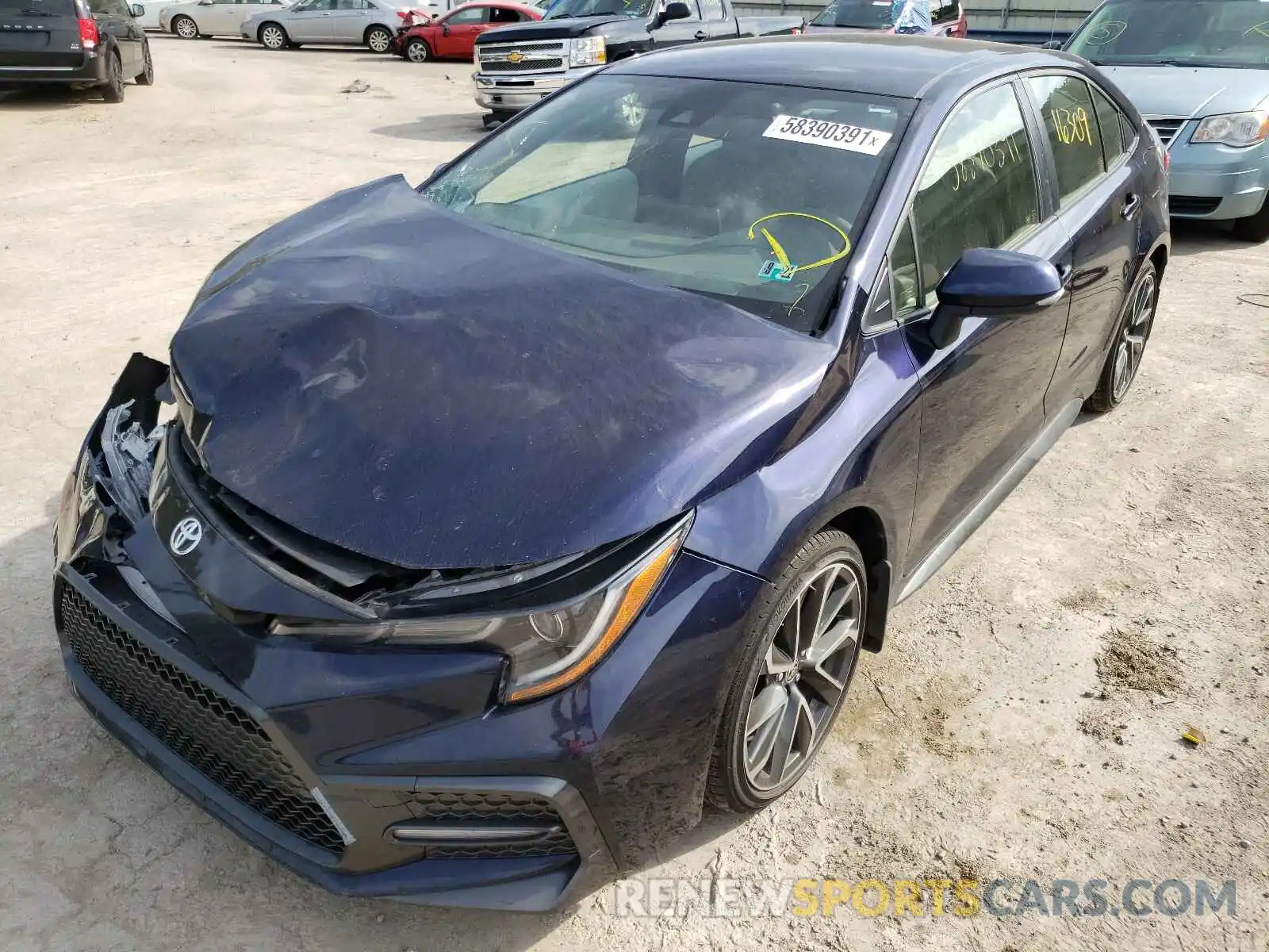 2 Photograph of a damaged car JTDS4RCE5LJ035673 TOYOTA COROLLA 2020