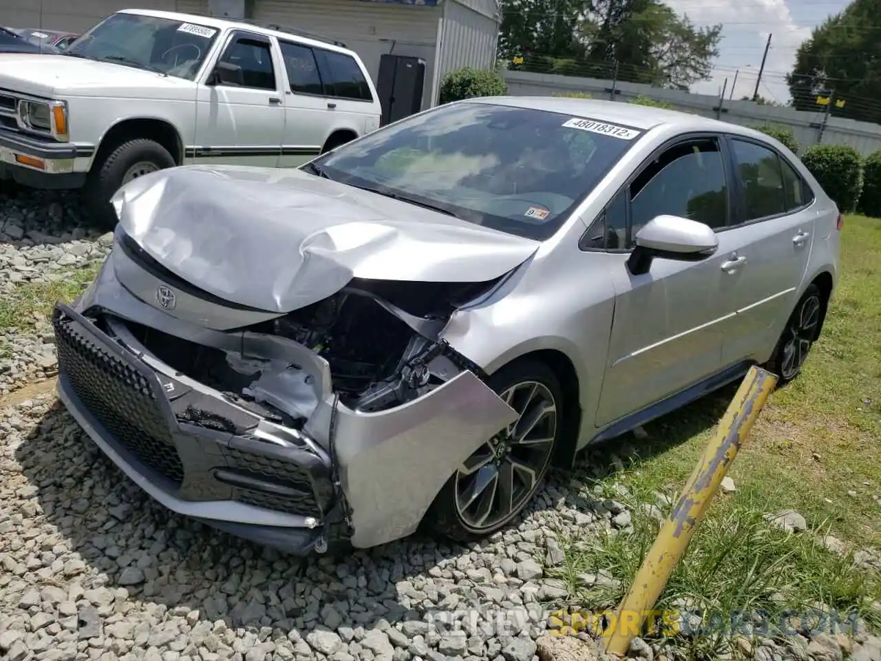 2 Photograph of a damaged car JTDS4RCE5LJ040999 TOYOTA COROLLA 2020