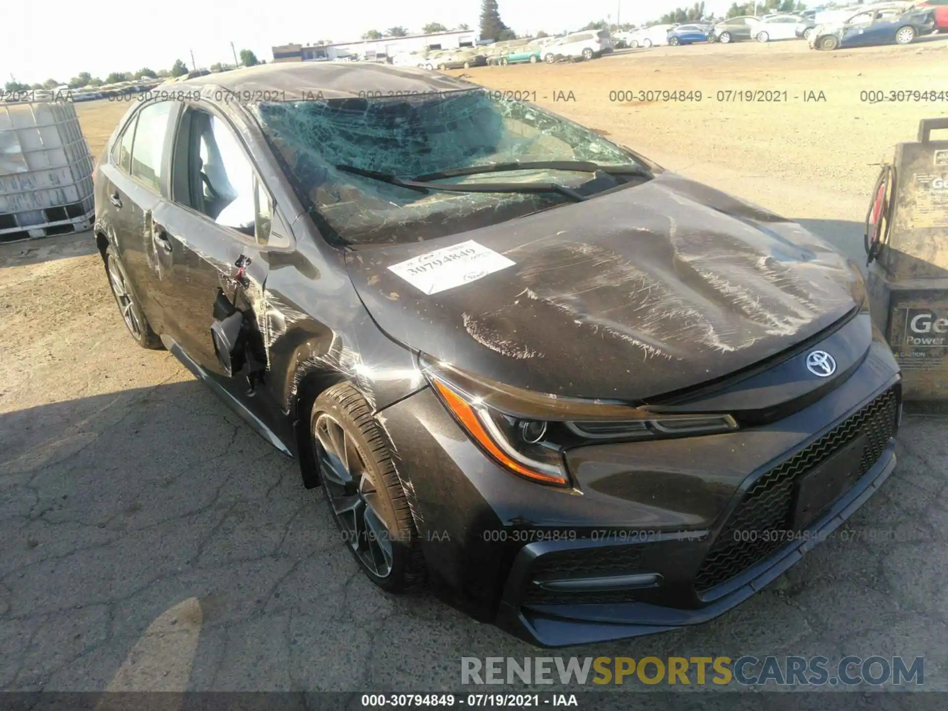 1 Photograph of a damaged car JTDS4RCE5LJ041280 TOYOTA COROLLA 2020